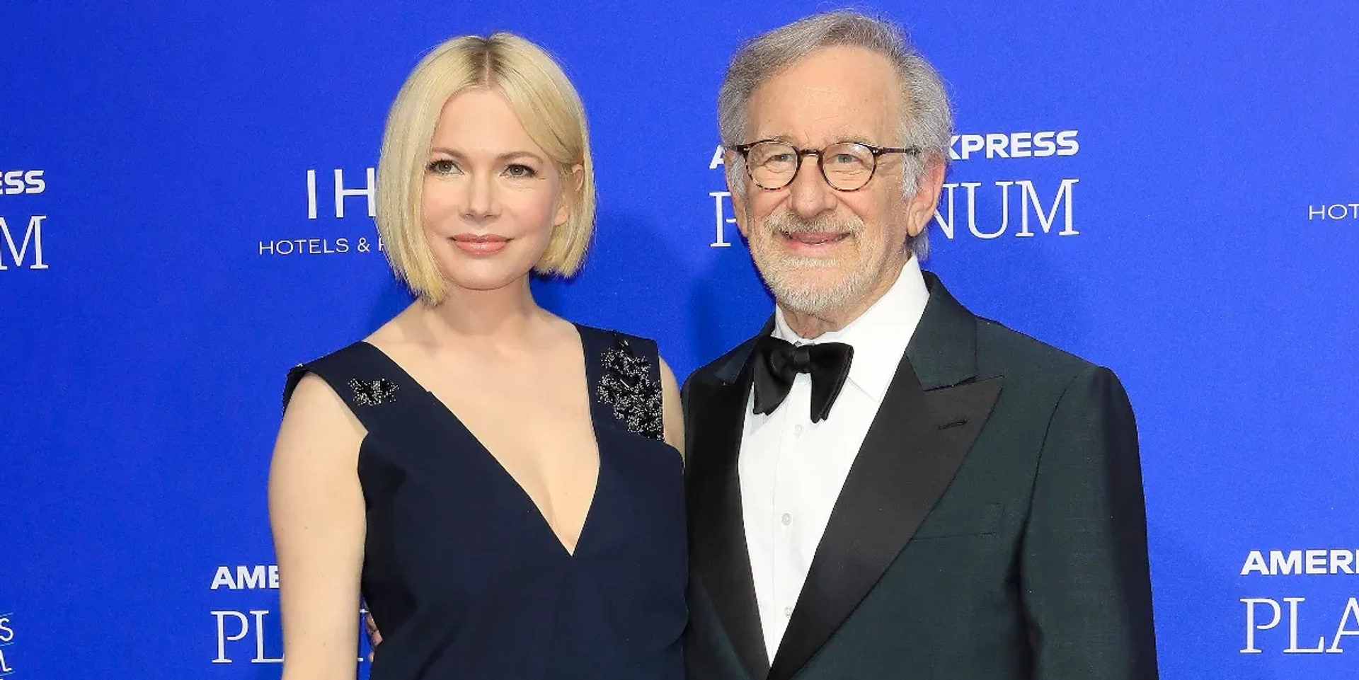 Steven Spielberg and Michelle Williams at an event for The Fabelmans (2022)