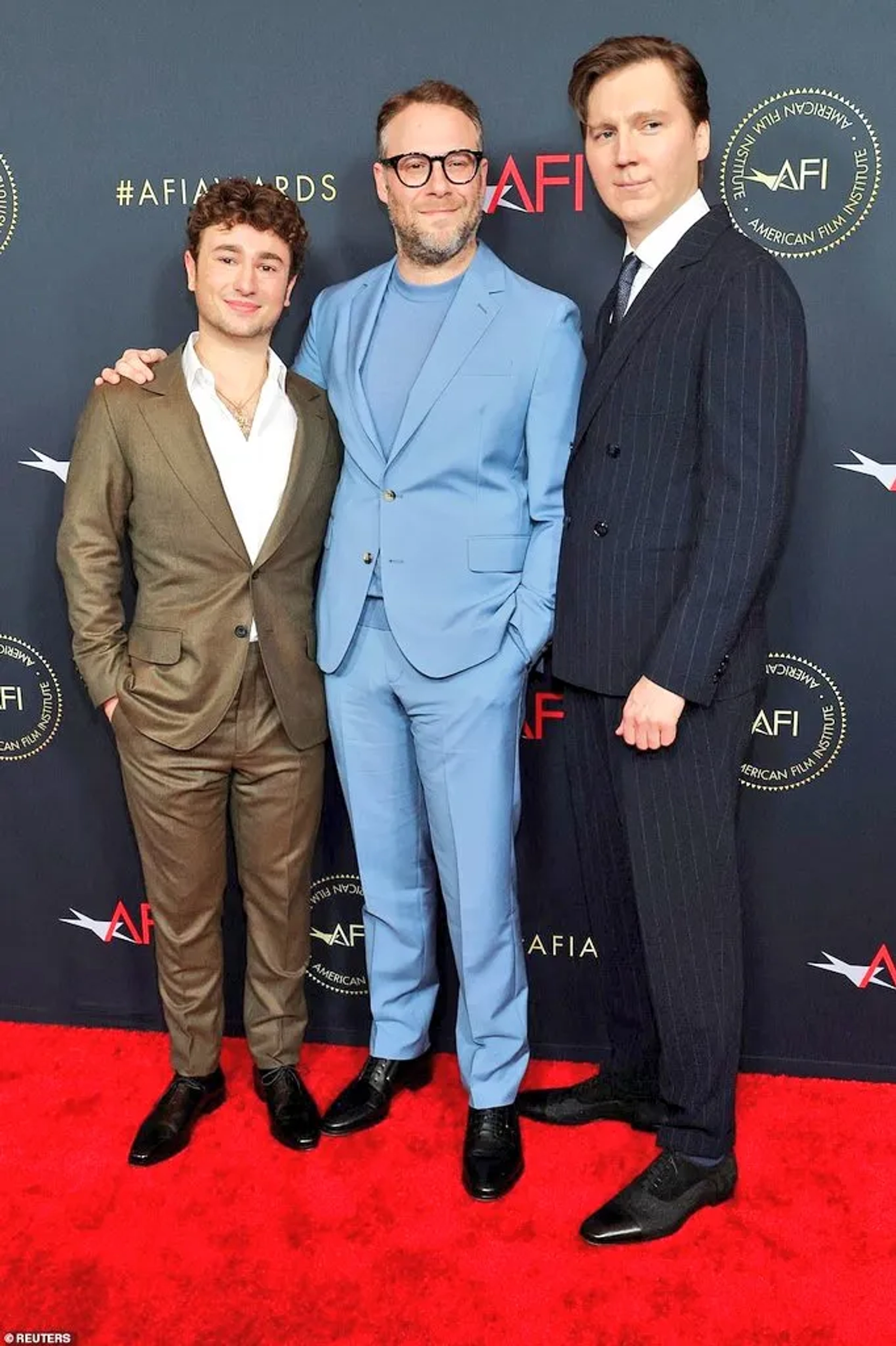 Paul Dano, Seth Rogen, and Gabriel LaBelle at an event for The Fabelmans (2022)