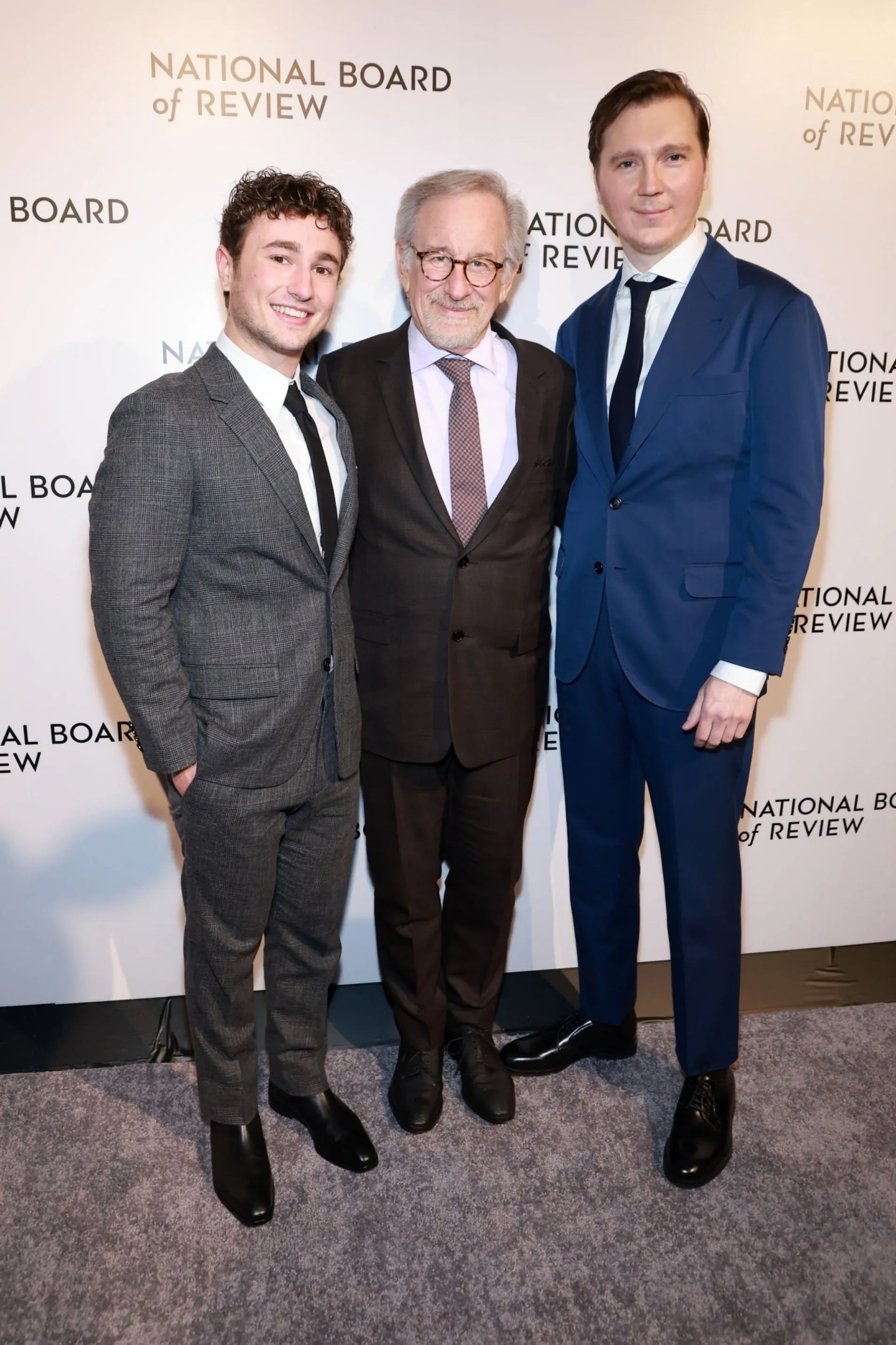 Steven Spielberg, Paul Dano, and Gabriel LaBelle at an event for The Fabelmans (2022)