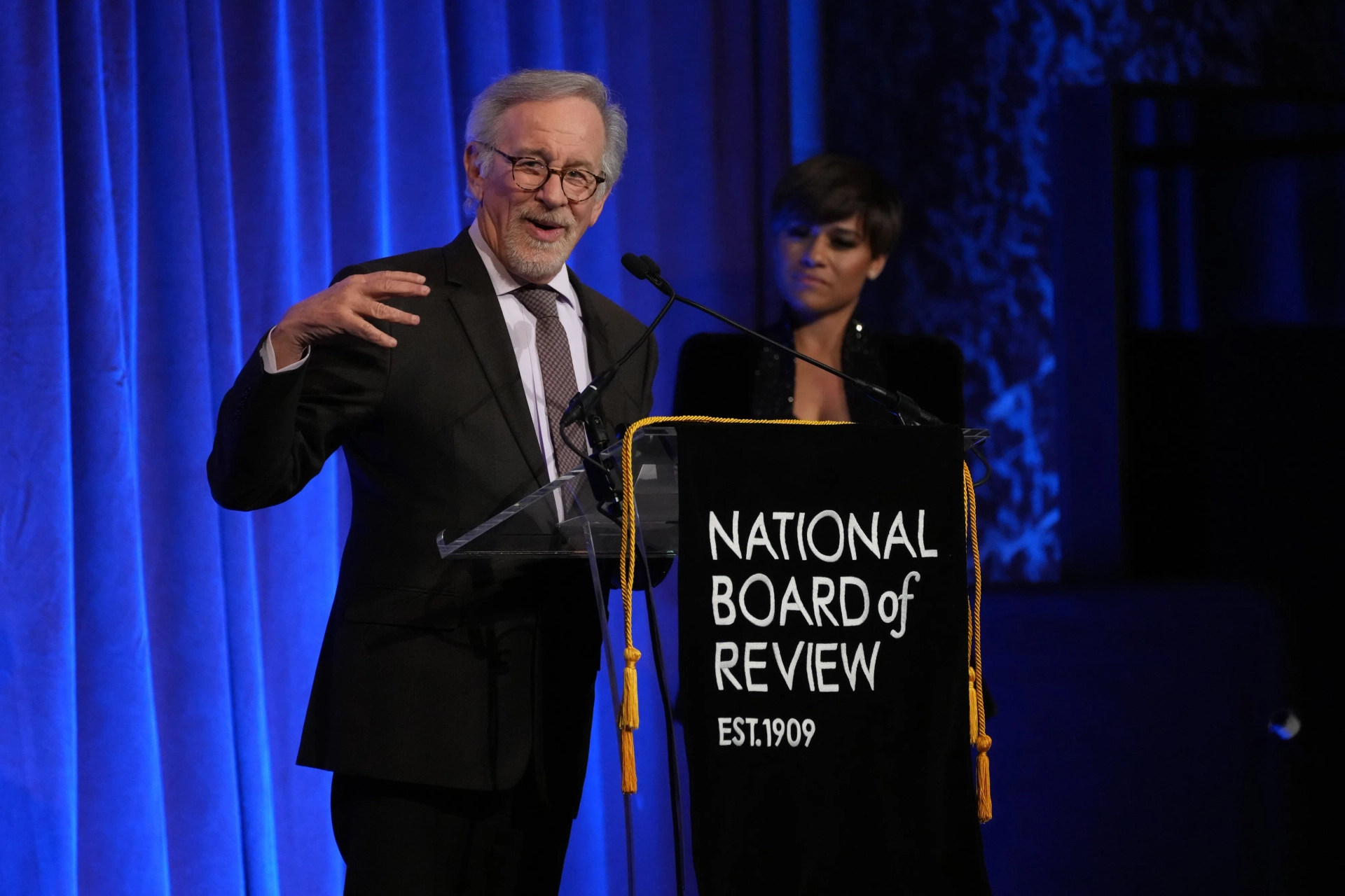 Steven Spielberg and Ariana DeBose at an event for The Fabelmans (2022)