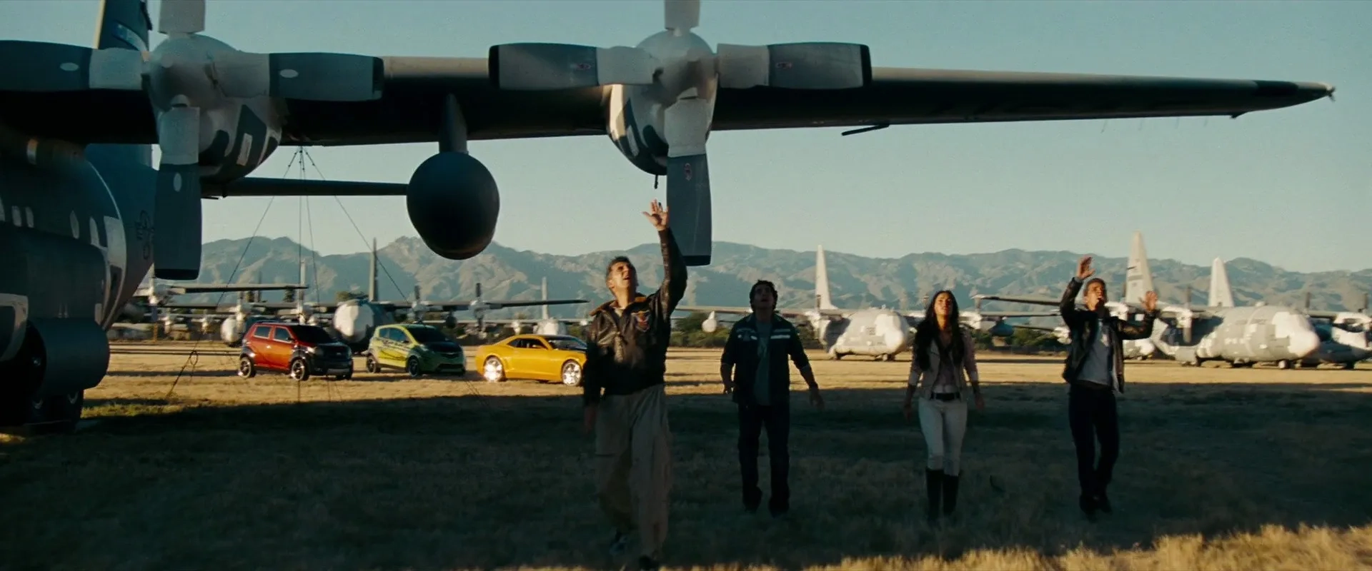 John Turturro, Tom Kenny, Shia LaBeouf, Reno Wilson, Megan Fox, and Ramón Rodríguez in Transformers: Revenge of the Fallen (2009)