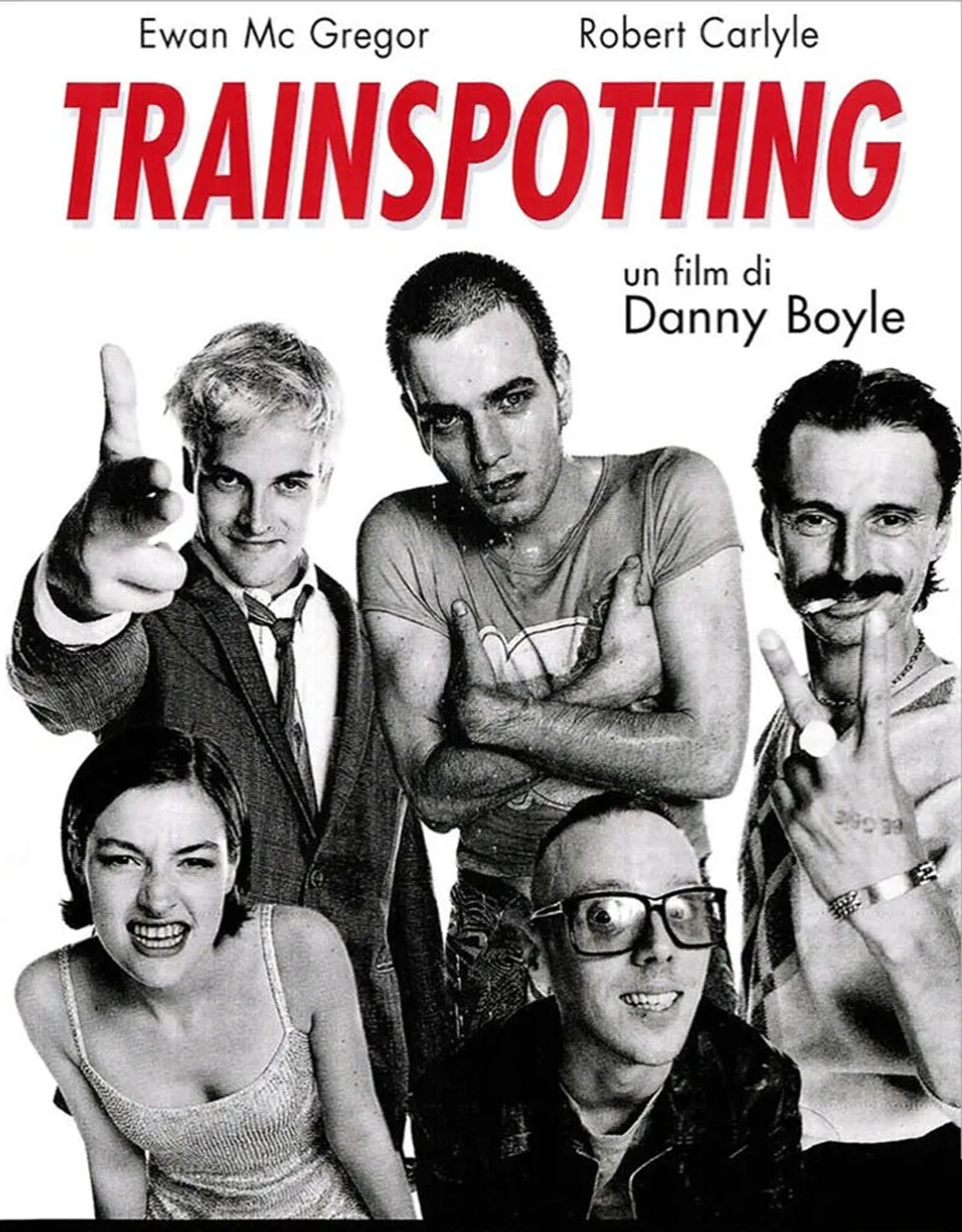 Ewan McGregor, Robert Carlyle, Jonny Lee Miller, and Kelly Macdonald in Trainspotting (1996)