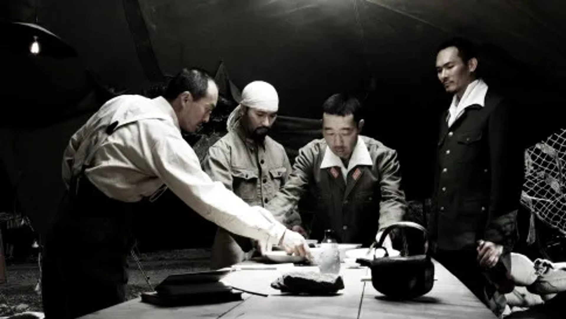 Tsuyoshi Ihara, Ken Watanabe, and Hiroshi Watanabe in Letters from Iwo Jima (2006)