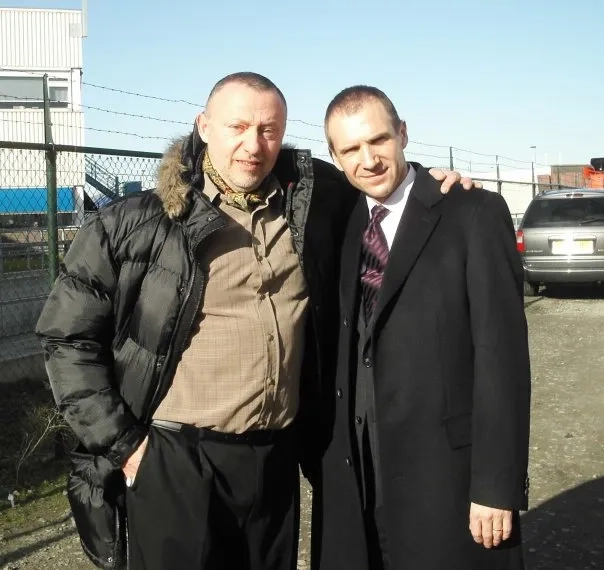 Ralph Fiennes and Eric Godon in In Bruges (2008)