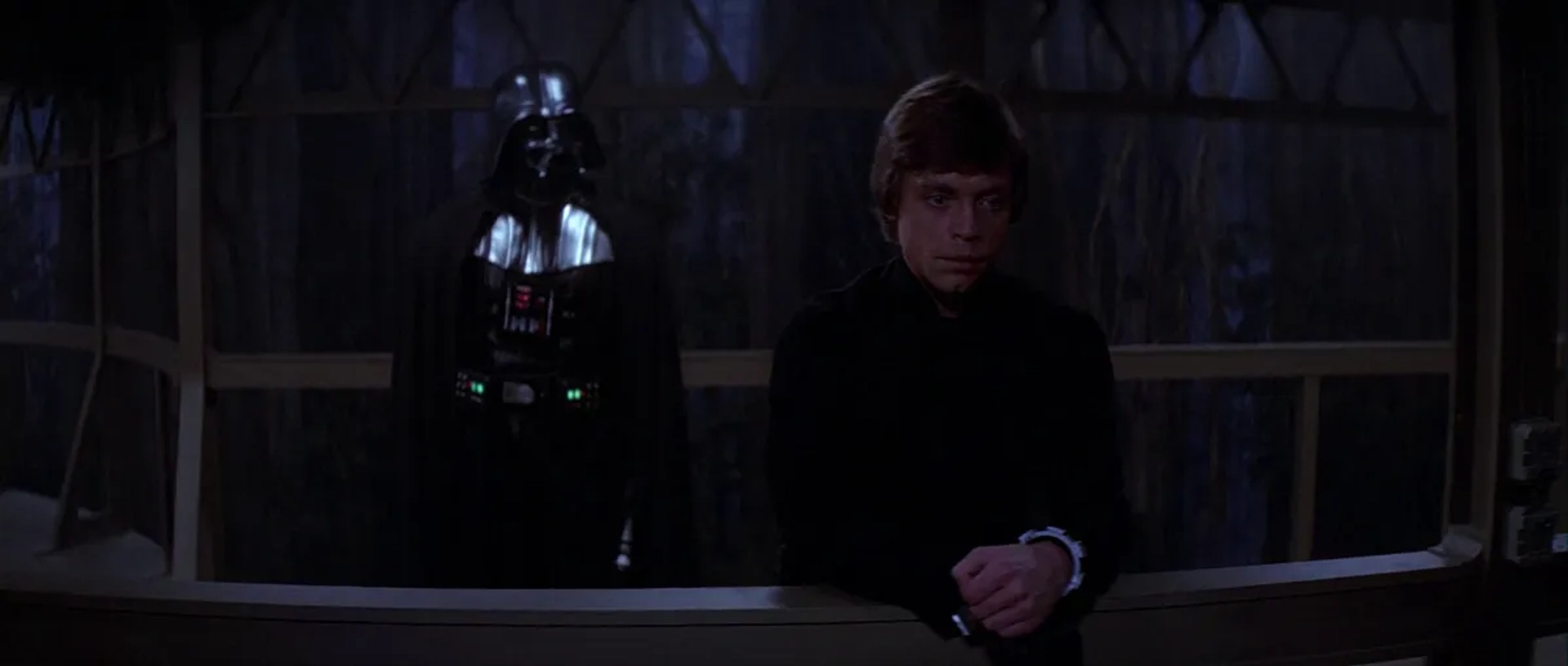 Mark Hamill, James Earl Jones, and David Prowse in Star Wars: Episode VI - Return of the Jedi (1983)