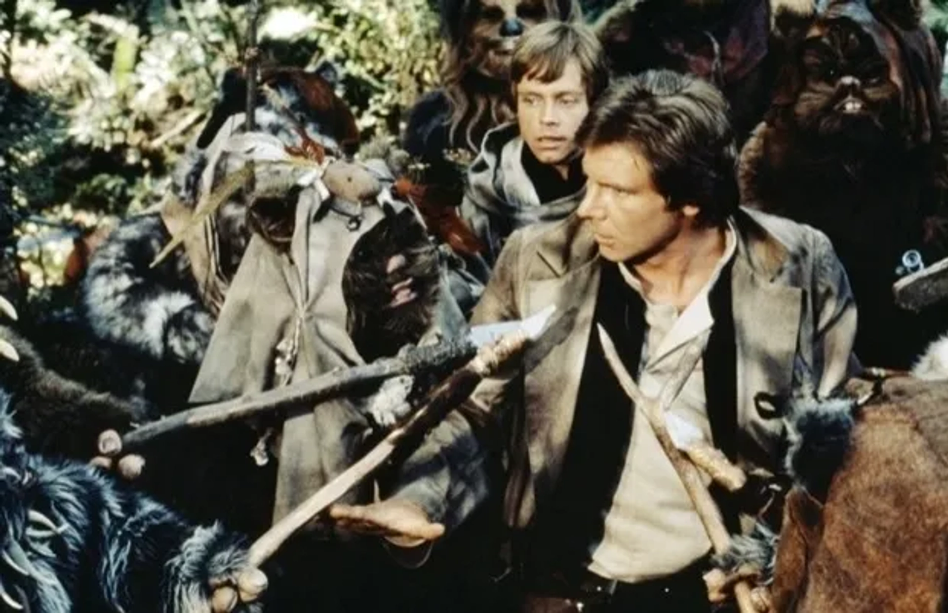 Harrison Ford and Mark Hamill in Star Wars: Episode VI - Return of the Jedi (1983)