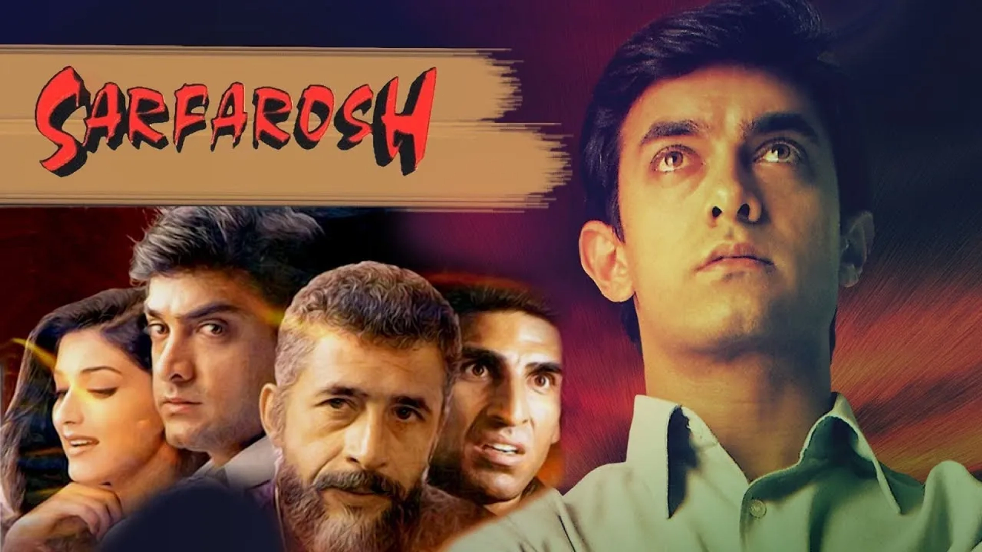 Sonali Bendre, Aamir Khan, Mukesh Rishi, and Naseeruddin Shah in Sarfarosh (1999)