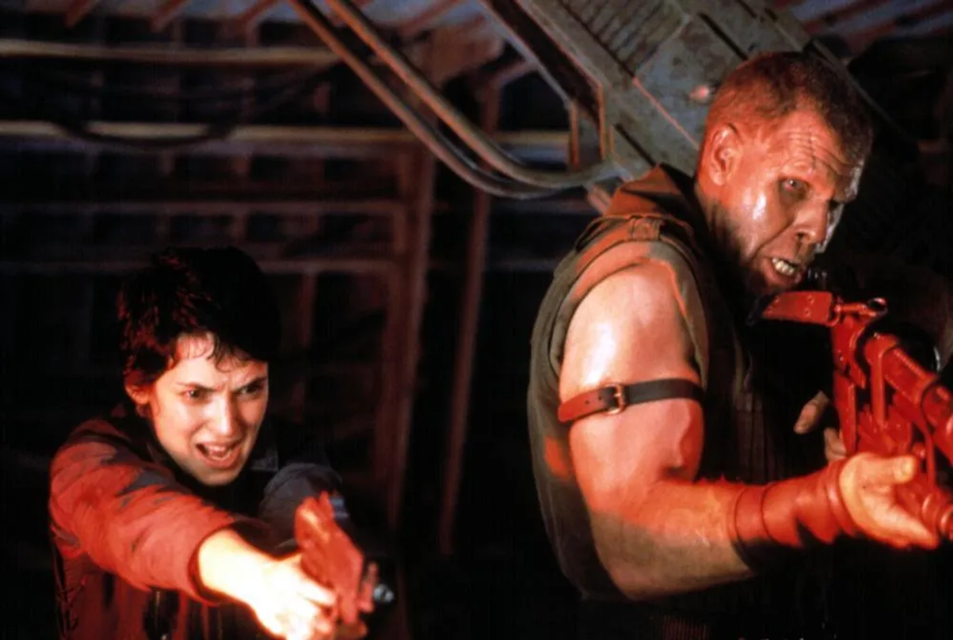 Winona Ryder and Ron Perlman in Alien: Resurrection (1997)