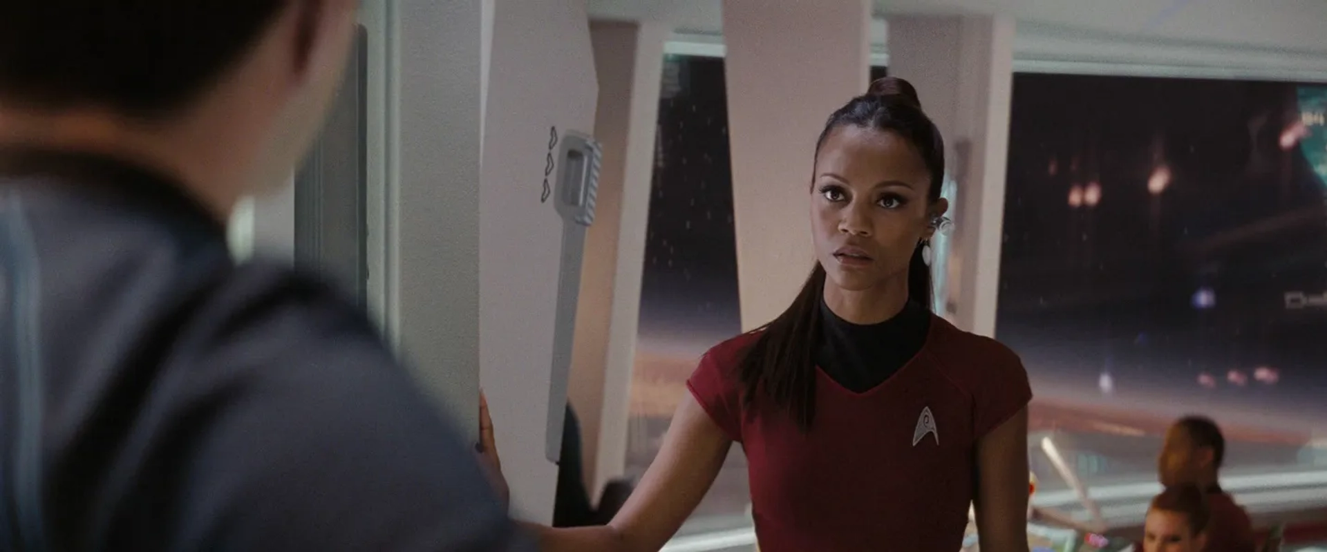 Zachary Quinto and Zoe Saldana in Star Trek (2009)