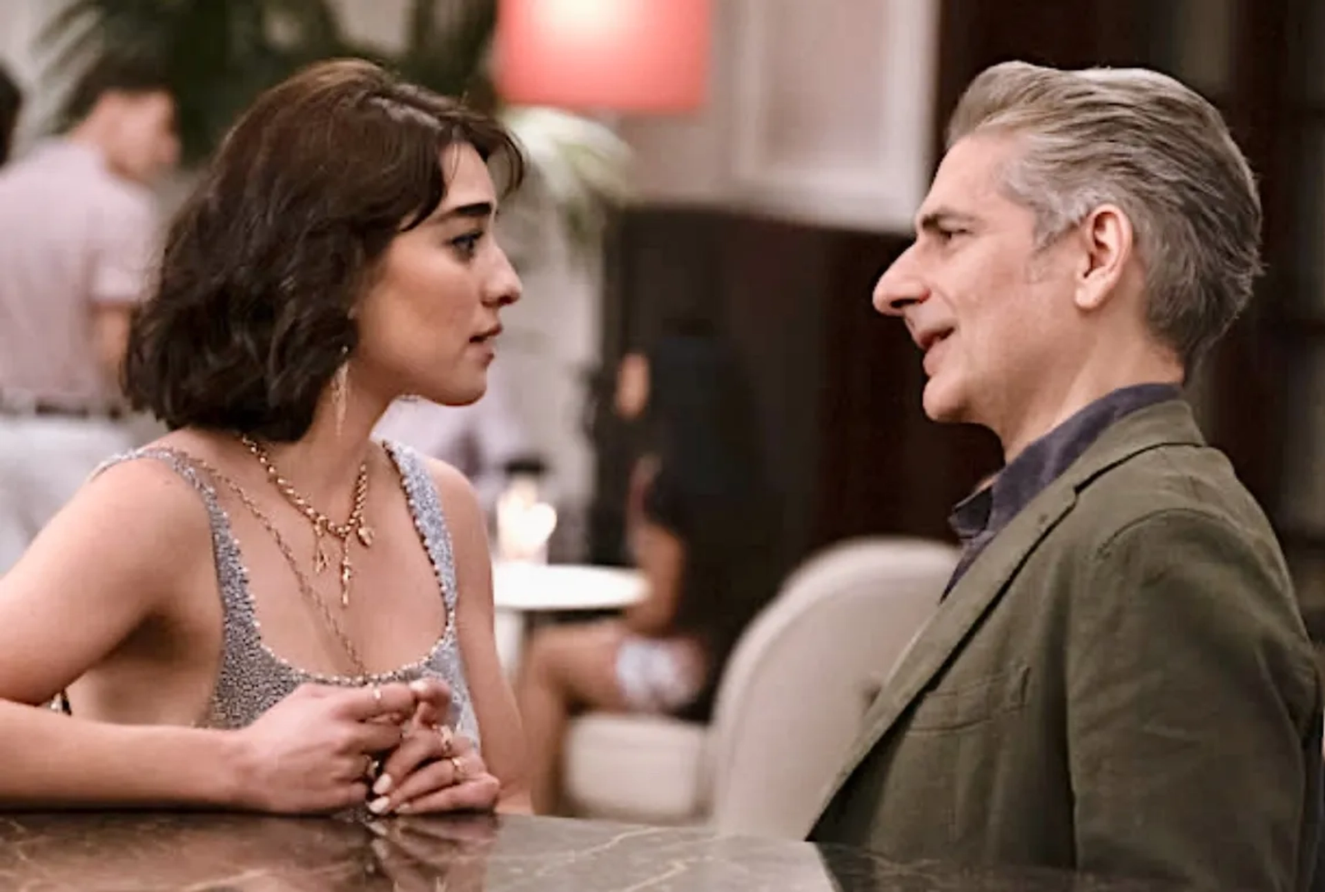 Michael Imperioli and Simona Tabasco in The White Lotus (2021)