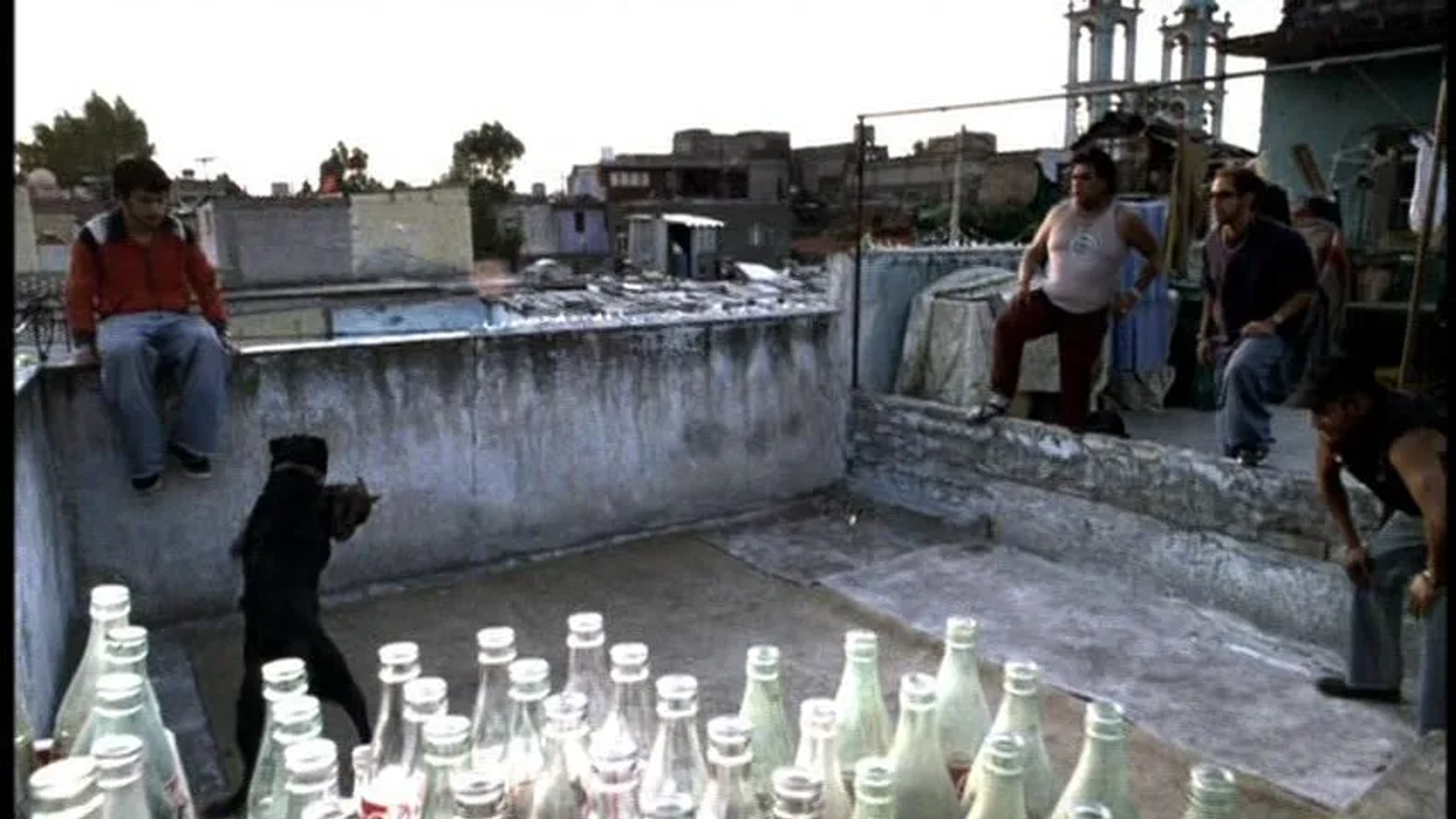 Humberto Busto and Gael García Bernal in Amores Perros (2000)