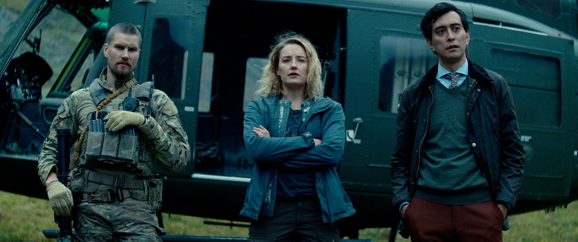 Kim Falck, Mads Sjøgård Pettersen, and Ine Marie Wilmann in Troll (2022)