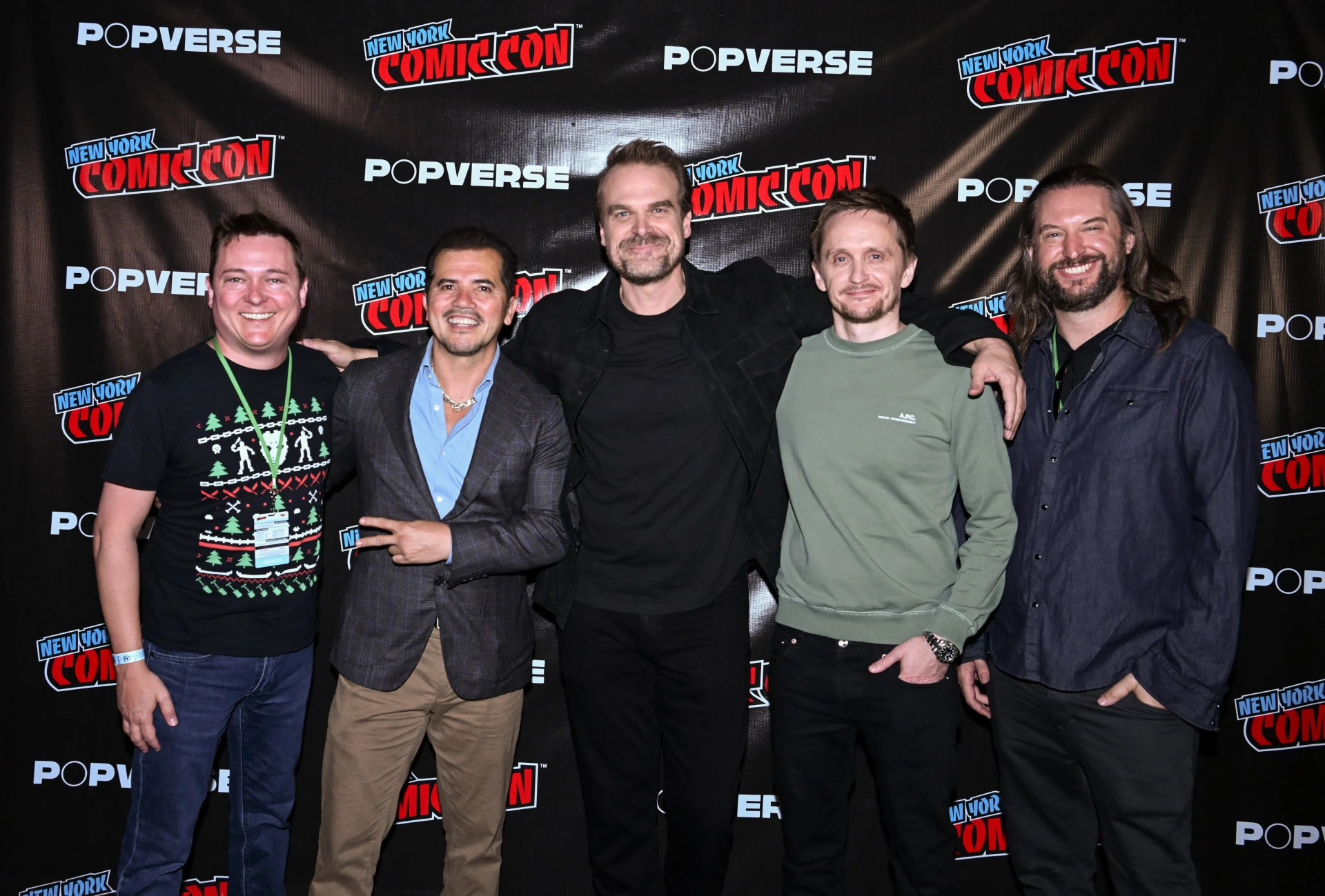 John Leguizamo, David Harbour, Josh Miller, Pat Casey, and Tommy Wirkola at an event for Violent Night (2022)