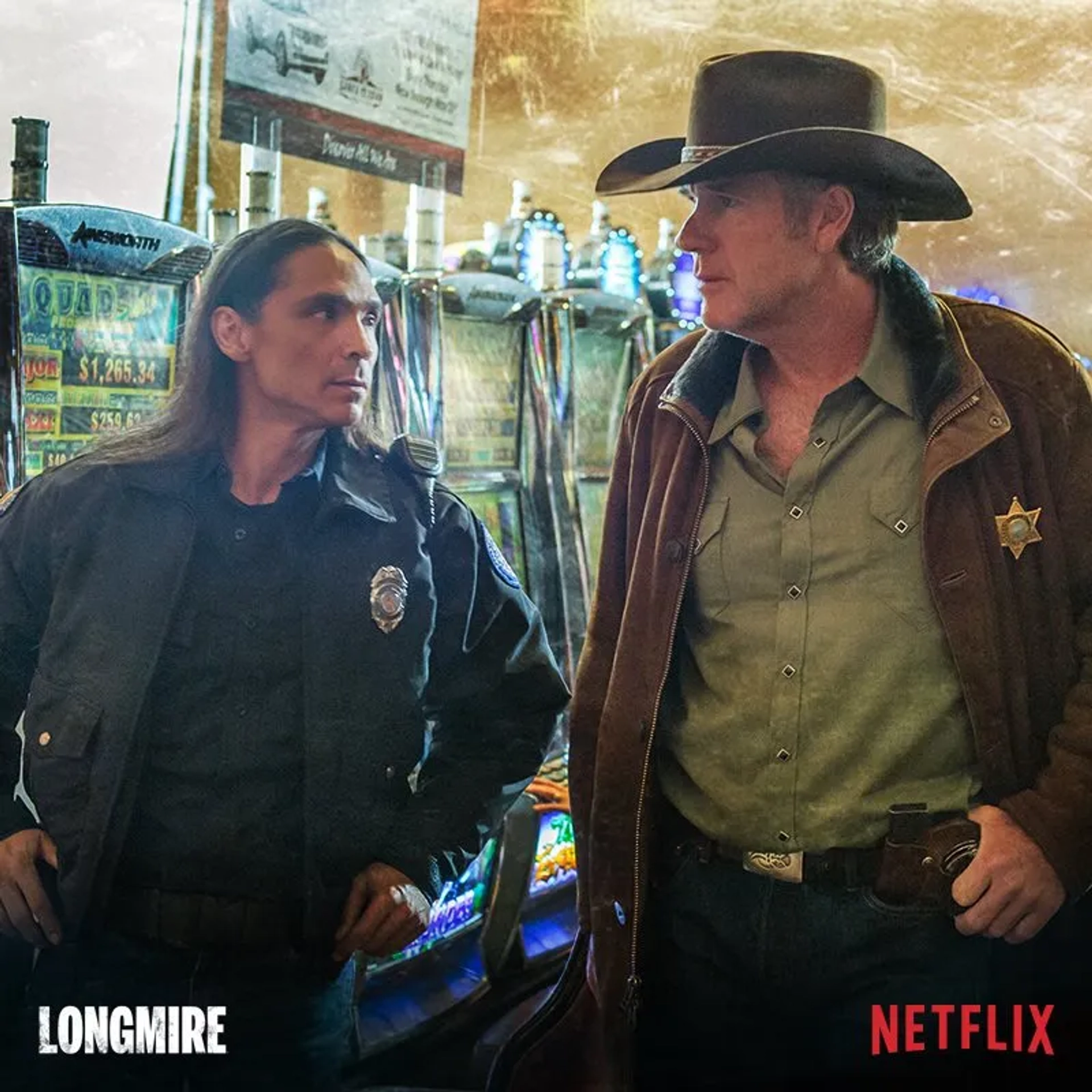 Zahn McClarnon and Robert Taylor in Longmire (2012)