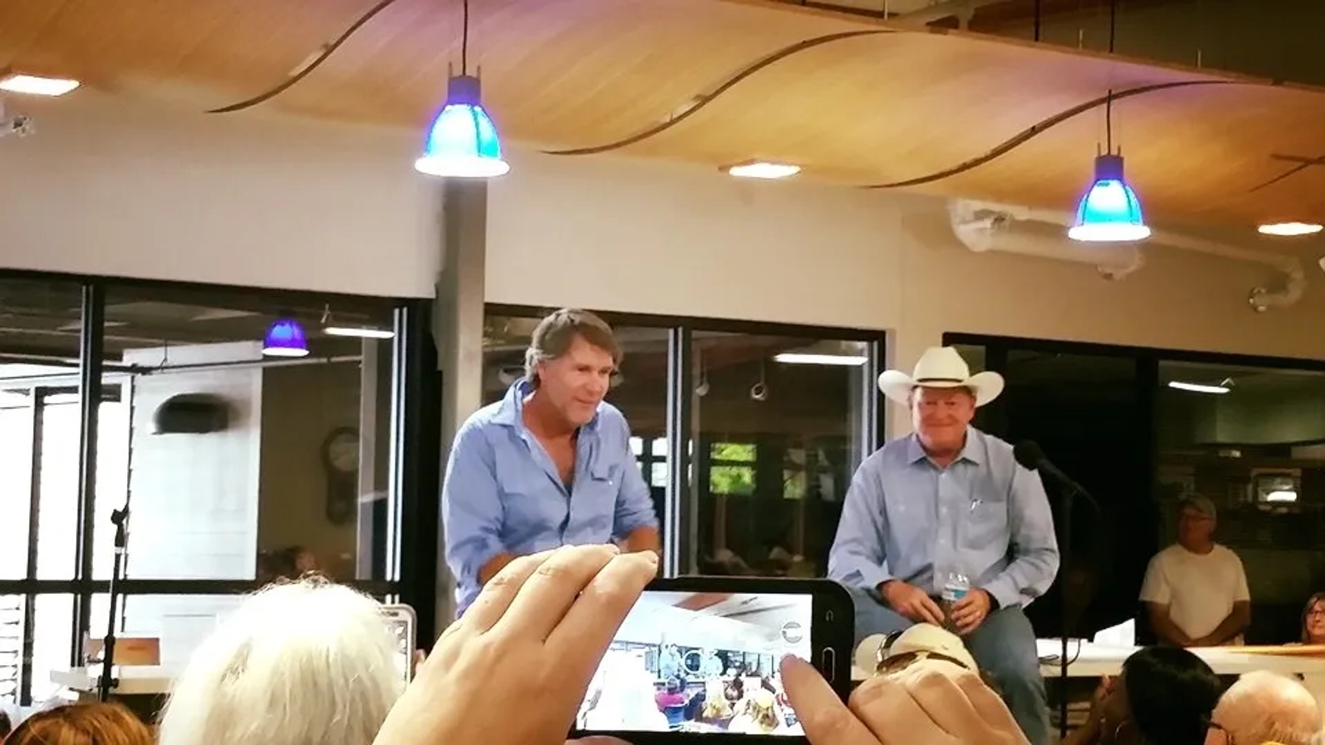 Robert Taylor and Craig Johnson at an event for Longmire (2012)