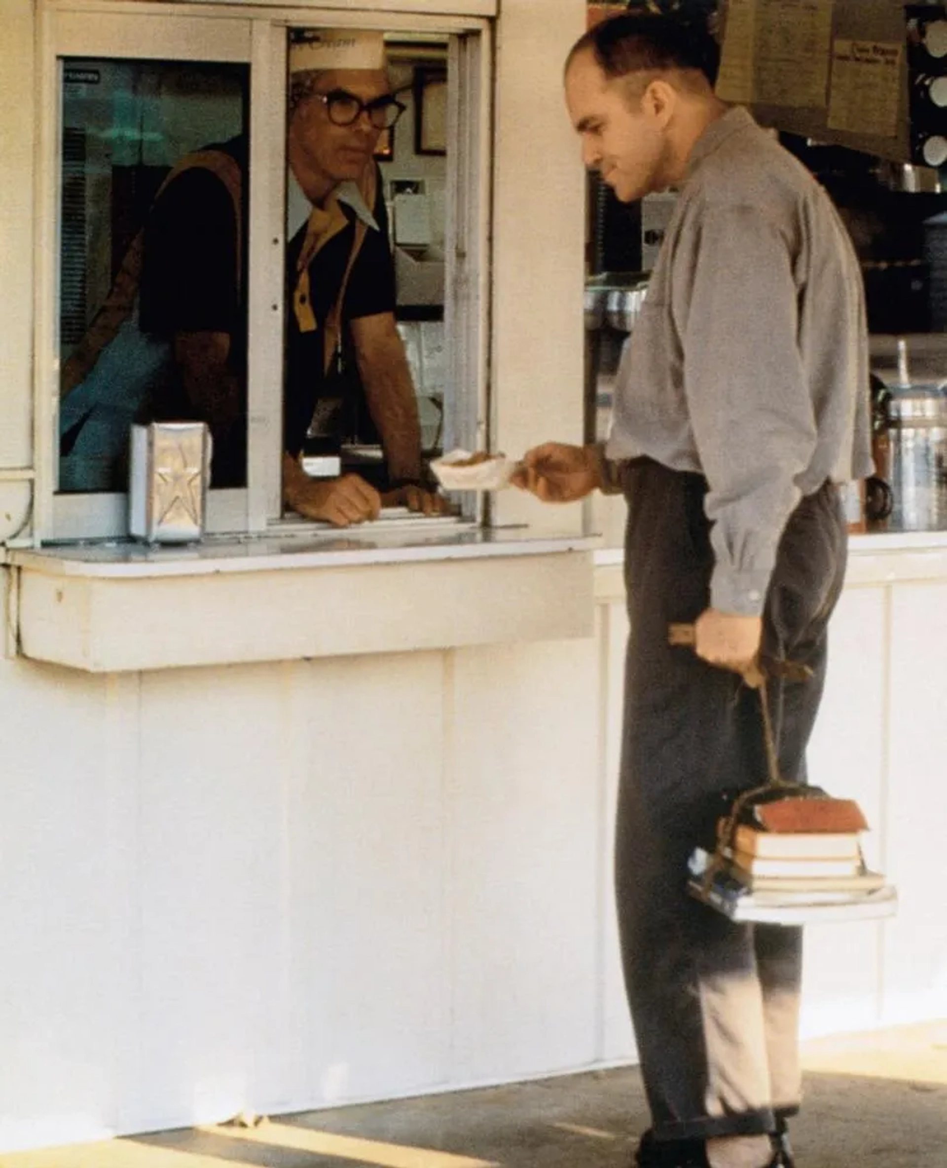 Jim Jarmusch and Billy Bob Thornton in Sling Blade (1996)