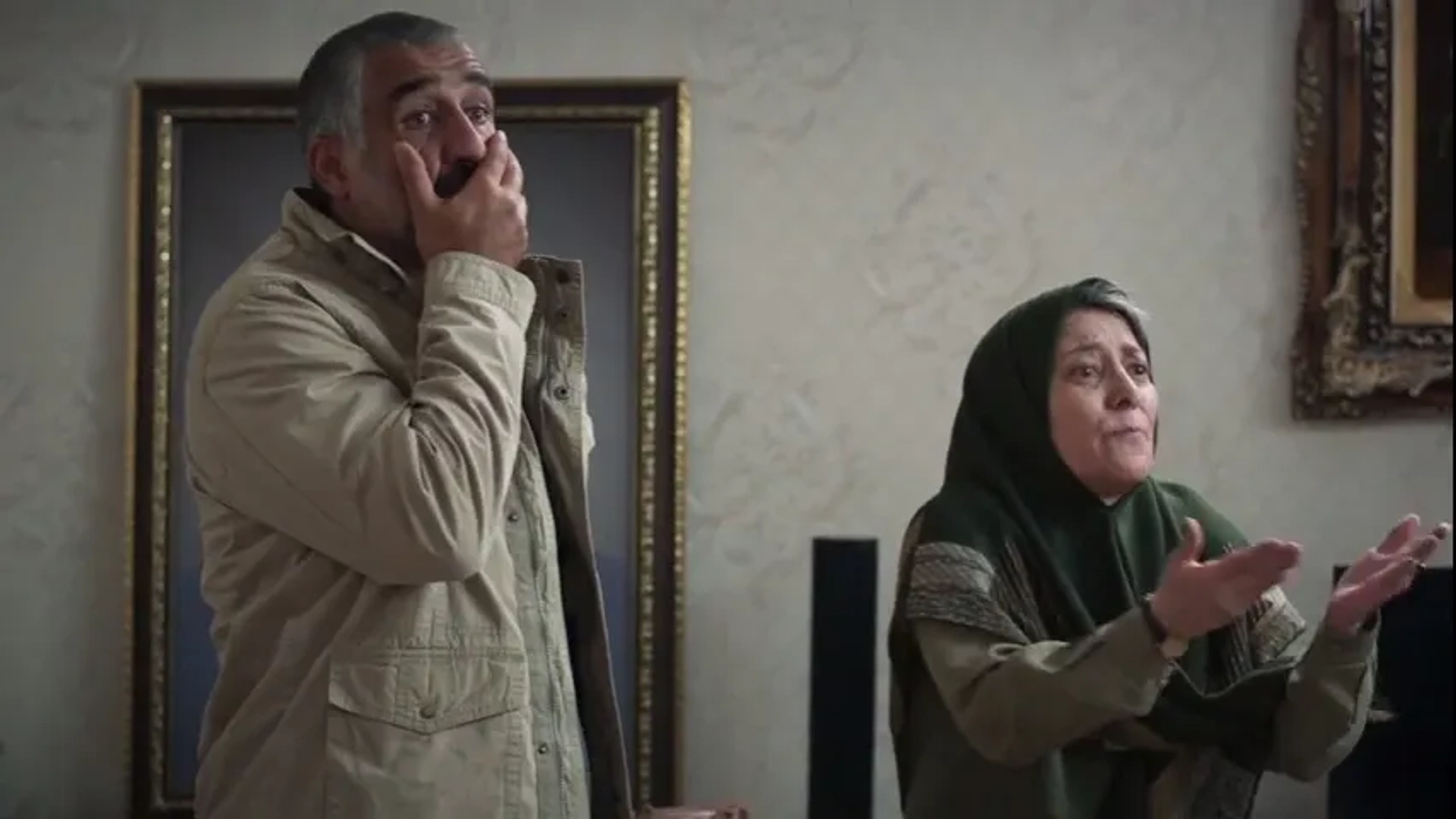 Roya Afshar and Pejman Jamshidi in Antenna (2022)