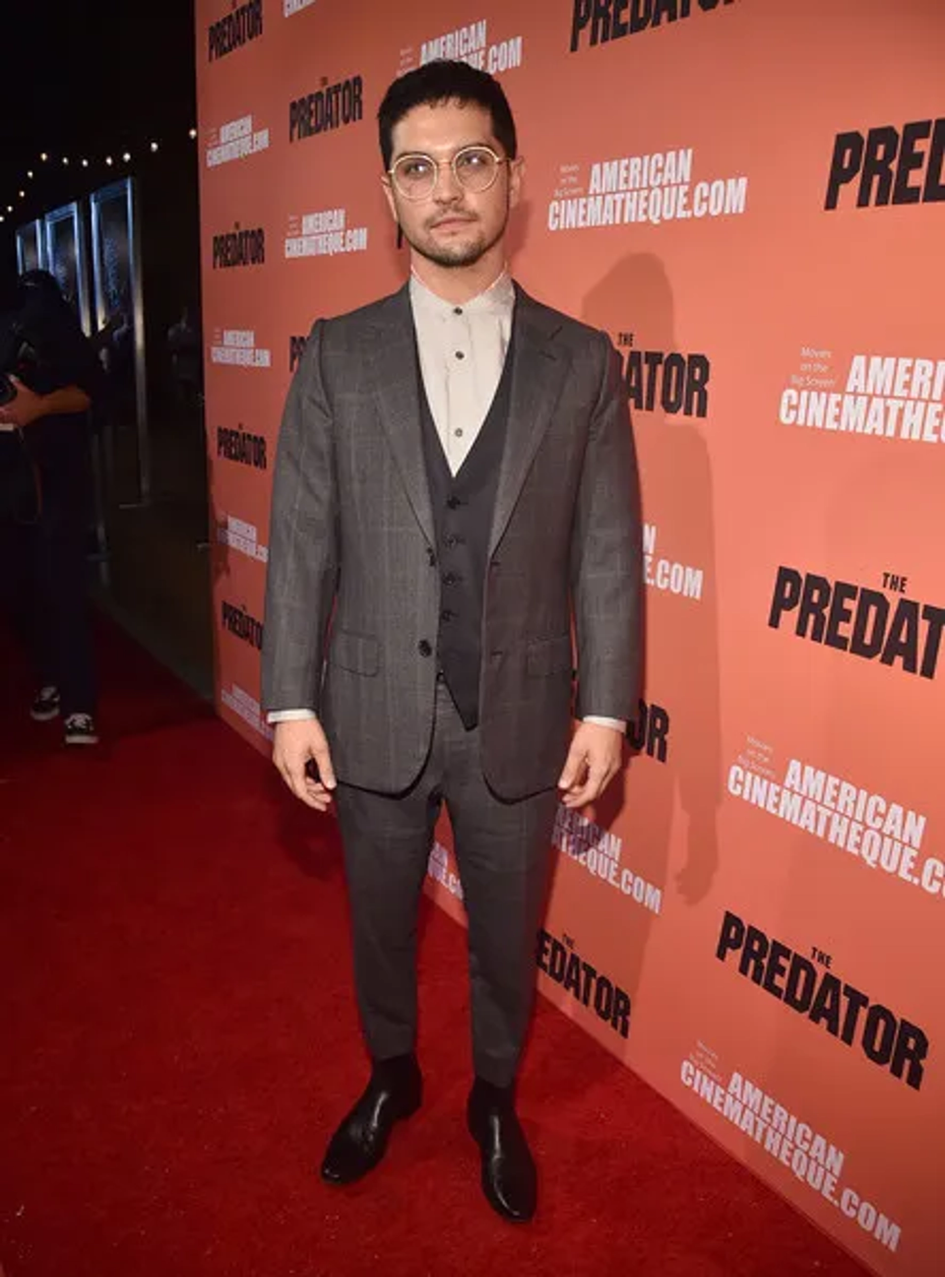 Augusto Aguilera at an event for The Predator (2018)