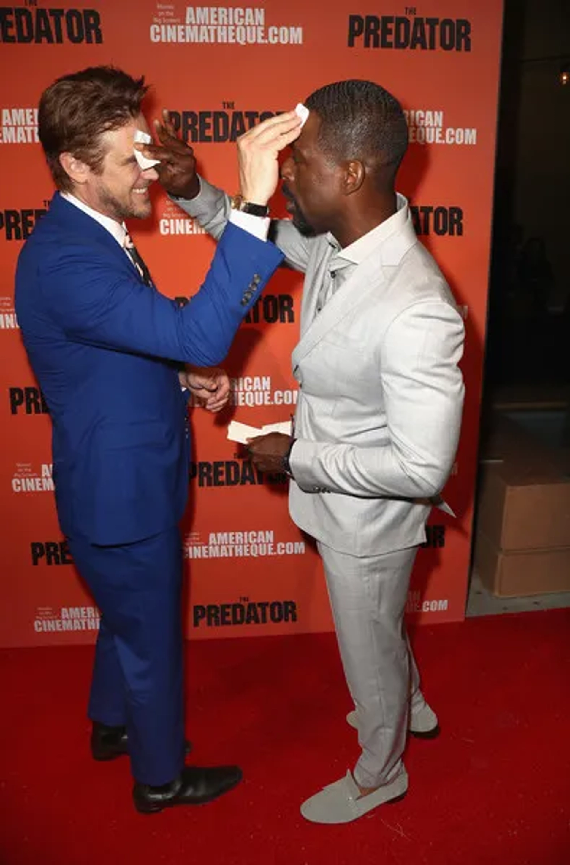 Sterling K. Brown and Boyd Holbrook at an event for The Predator (2018)