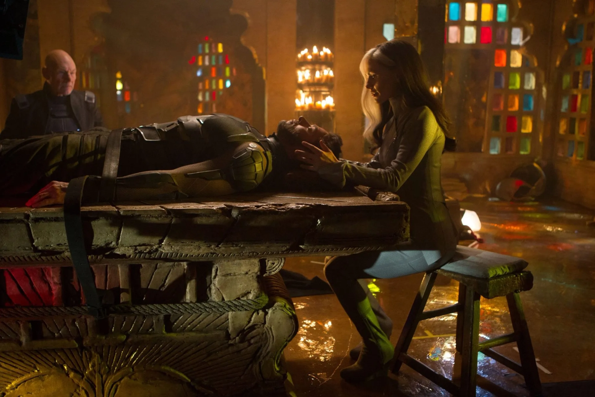 Anna Paquin, Patrick Stewart, and Hugh Jackman in X-Men: Days of Future Past (2014)