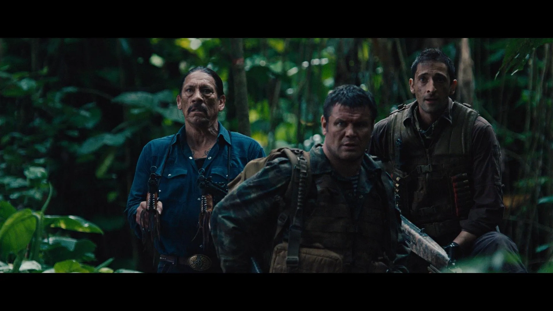 Danny Trejo, Adrien Brody, and Oleg Taktarov in Predators (2010)