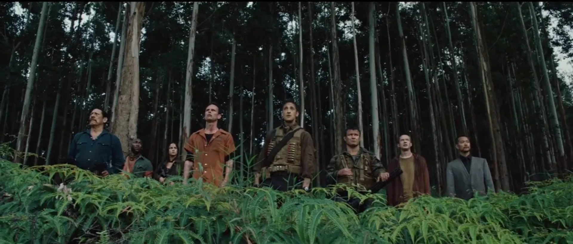 Danny Trejo, Adrien Brody, Alice Braga, Walton Goggins, Topher Grace, Oleg Taktarov, Mahershala Ali, and Louis Ozawa in Predators (2010)