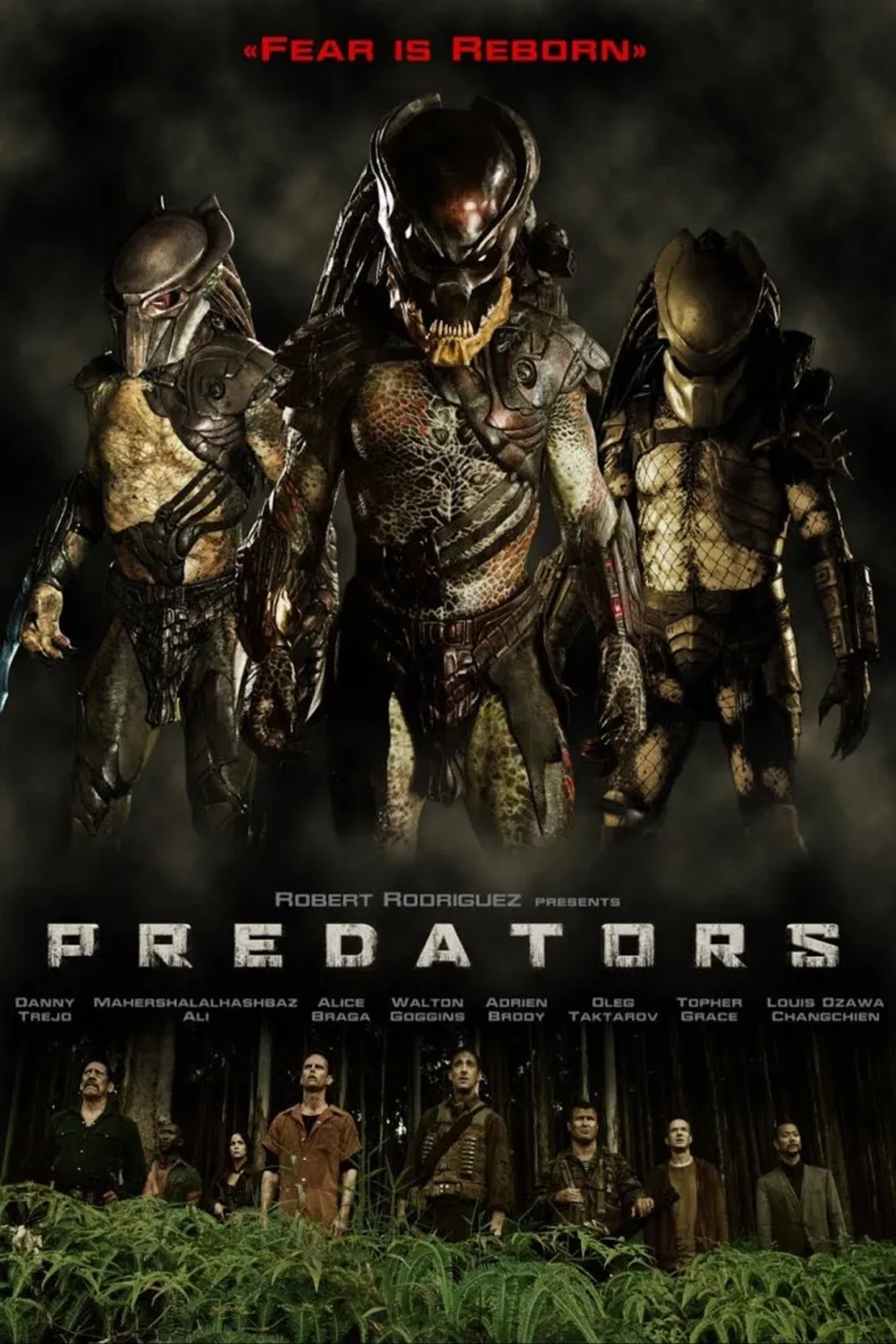 Danny Trejo, Adrien Brody, Walton Goggins, Brian Steele, Oleg Taktarov, and Louis Ozawa in Predators (2010)