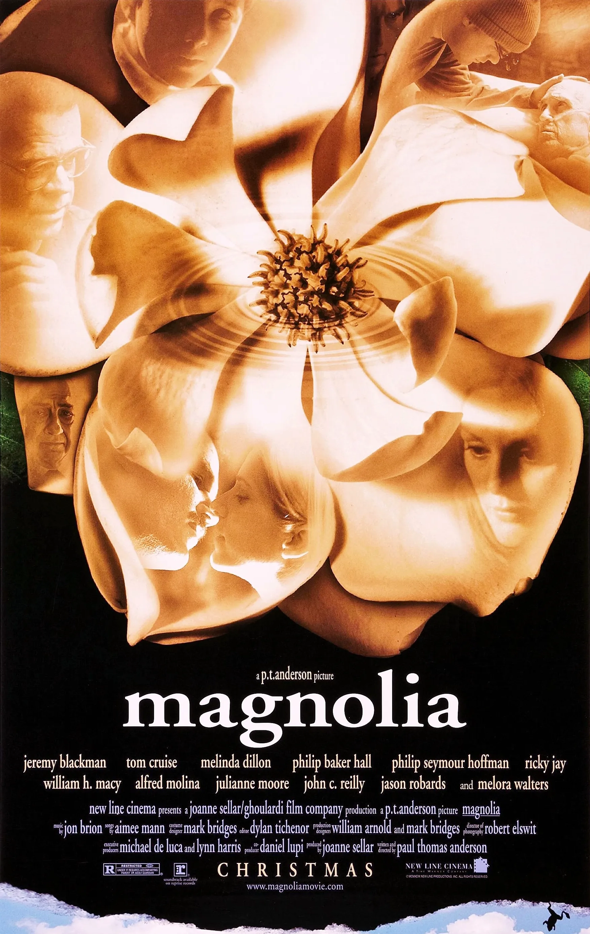 Philip Seymour Hoffman, William H. Macy, Philip Baker Hall, Jason Robards, and Jeremy Blackman in Magnolia (1999)