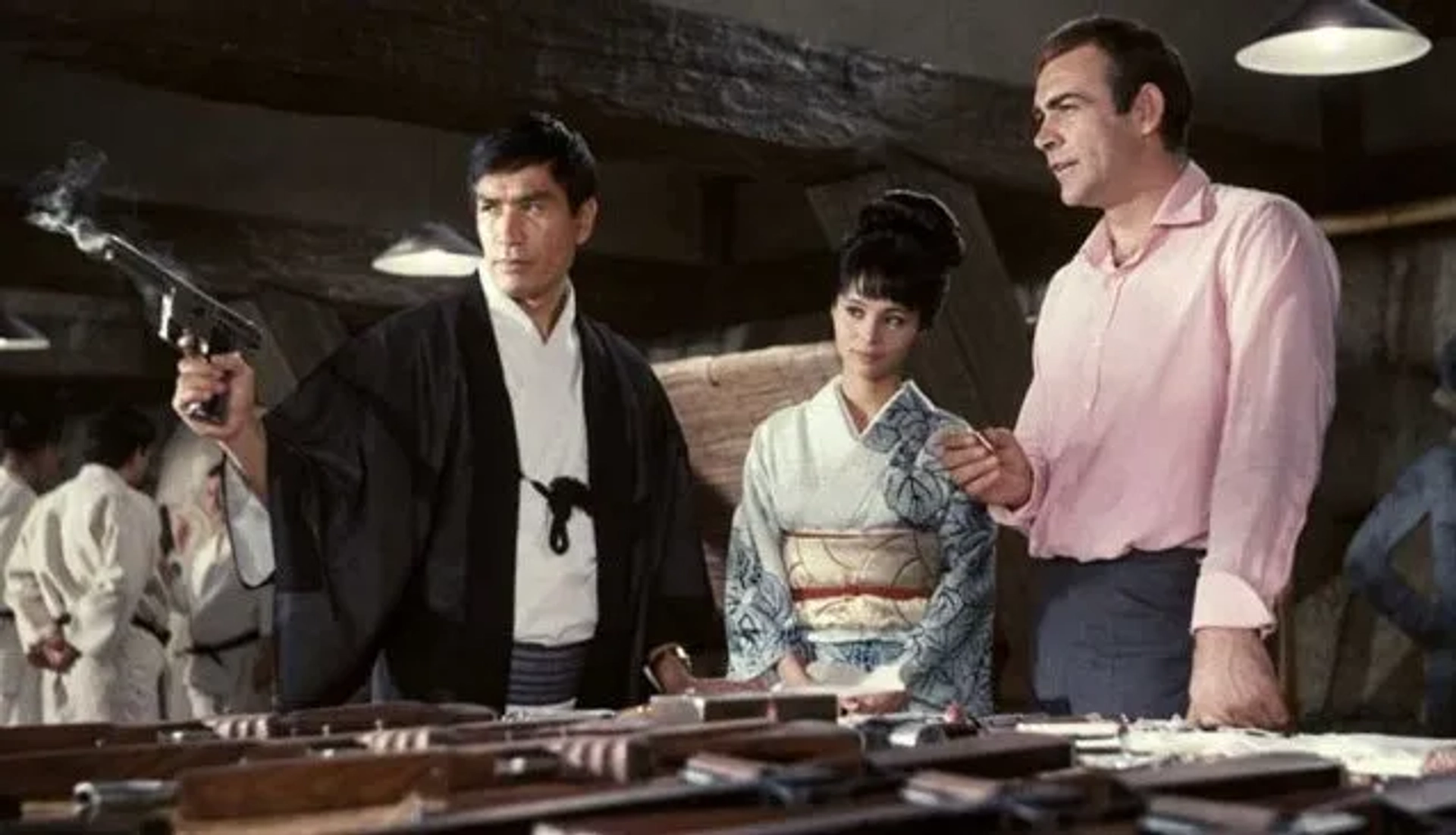 Sean Connery, Tetsurô Tanba, and Akiko Wakabayashi in You Only Live Twice (1967)