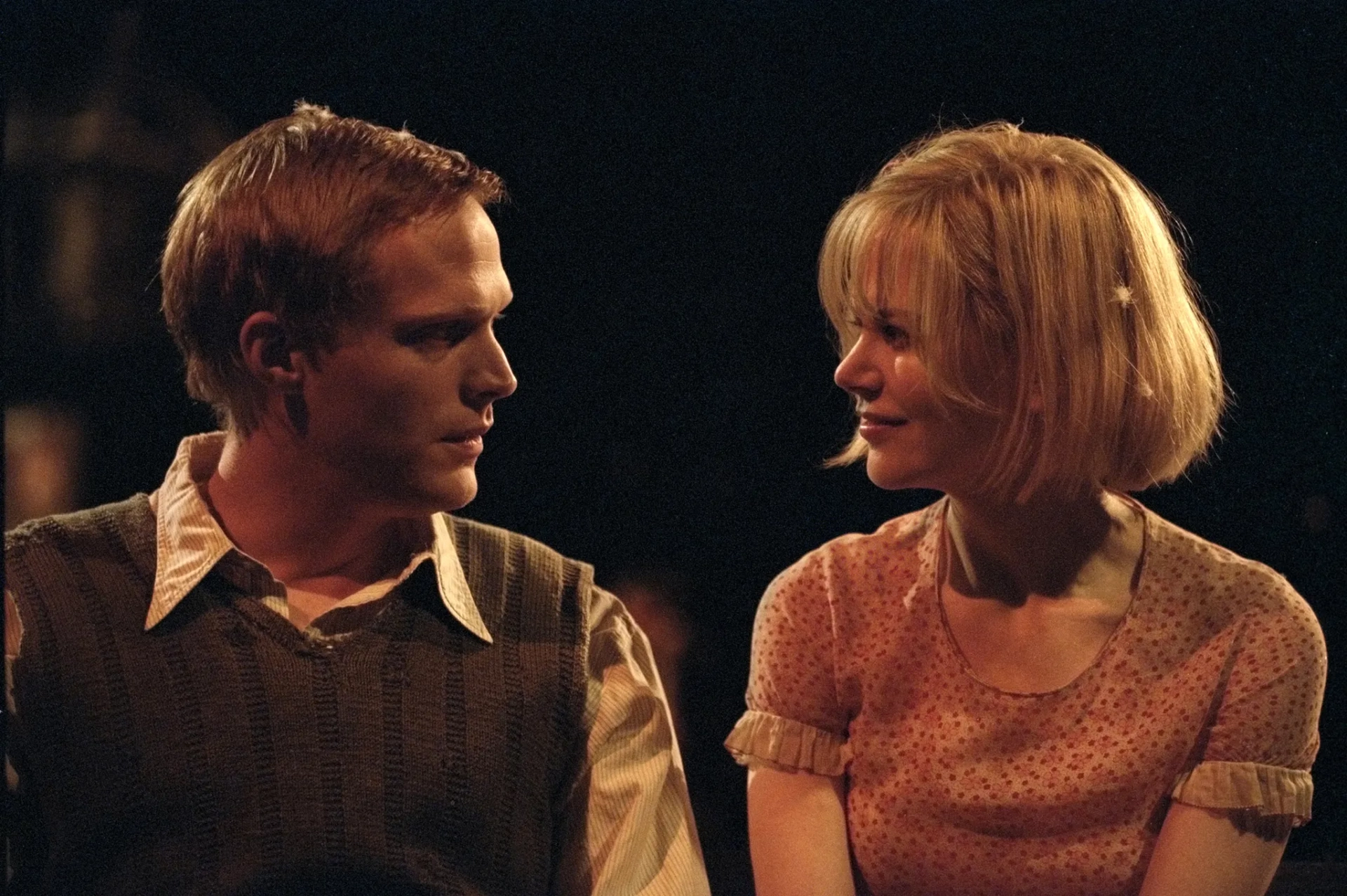 Nicole Kidman and Paul Bettany in Dogville (2003)