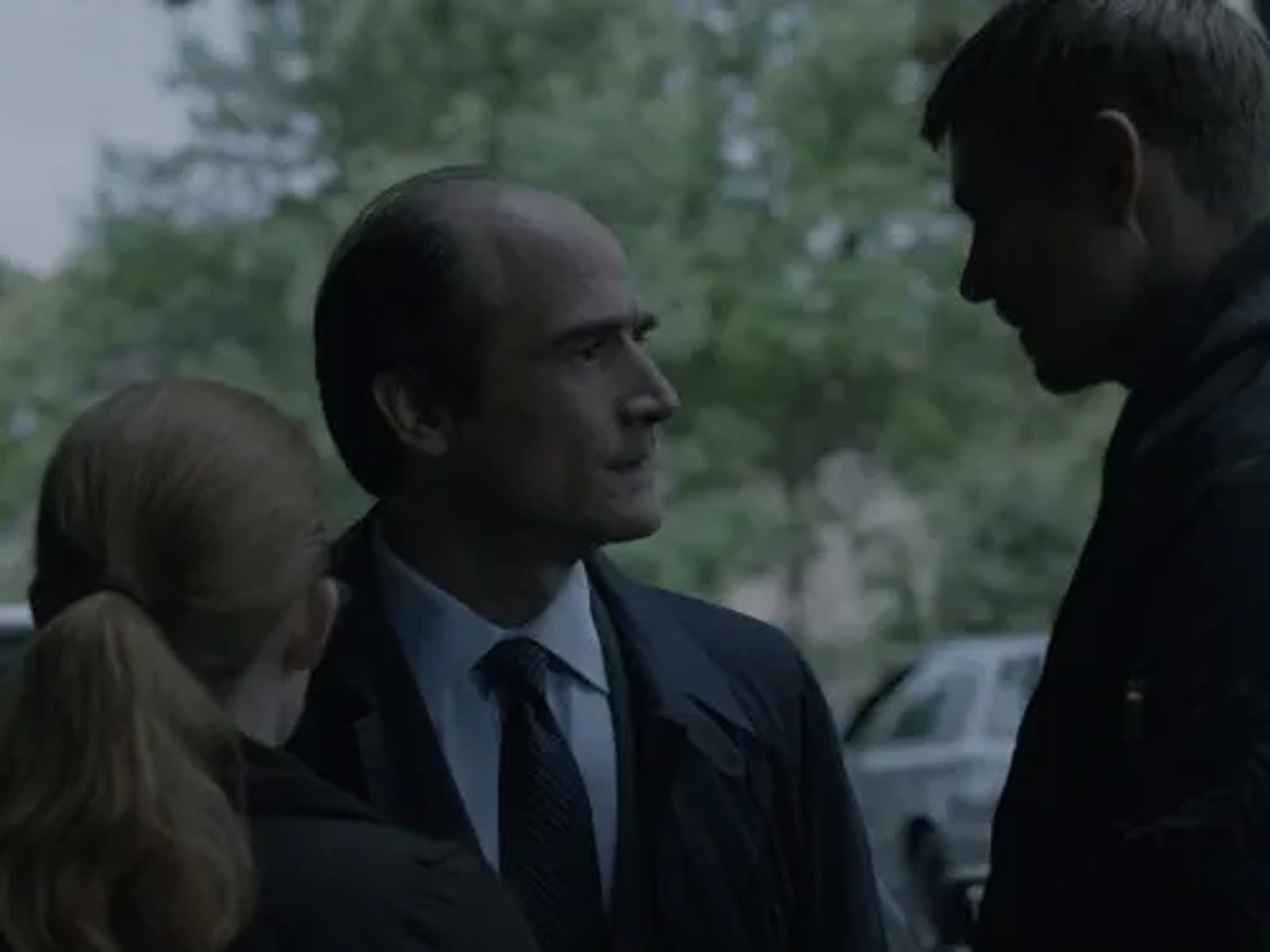 Elias Koteas, Mireille Enos, and Joel Kinnaman in The Killing (2011)