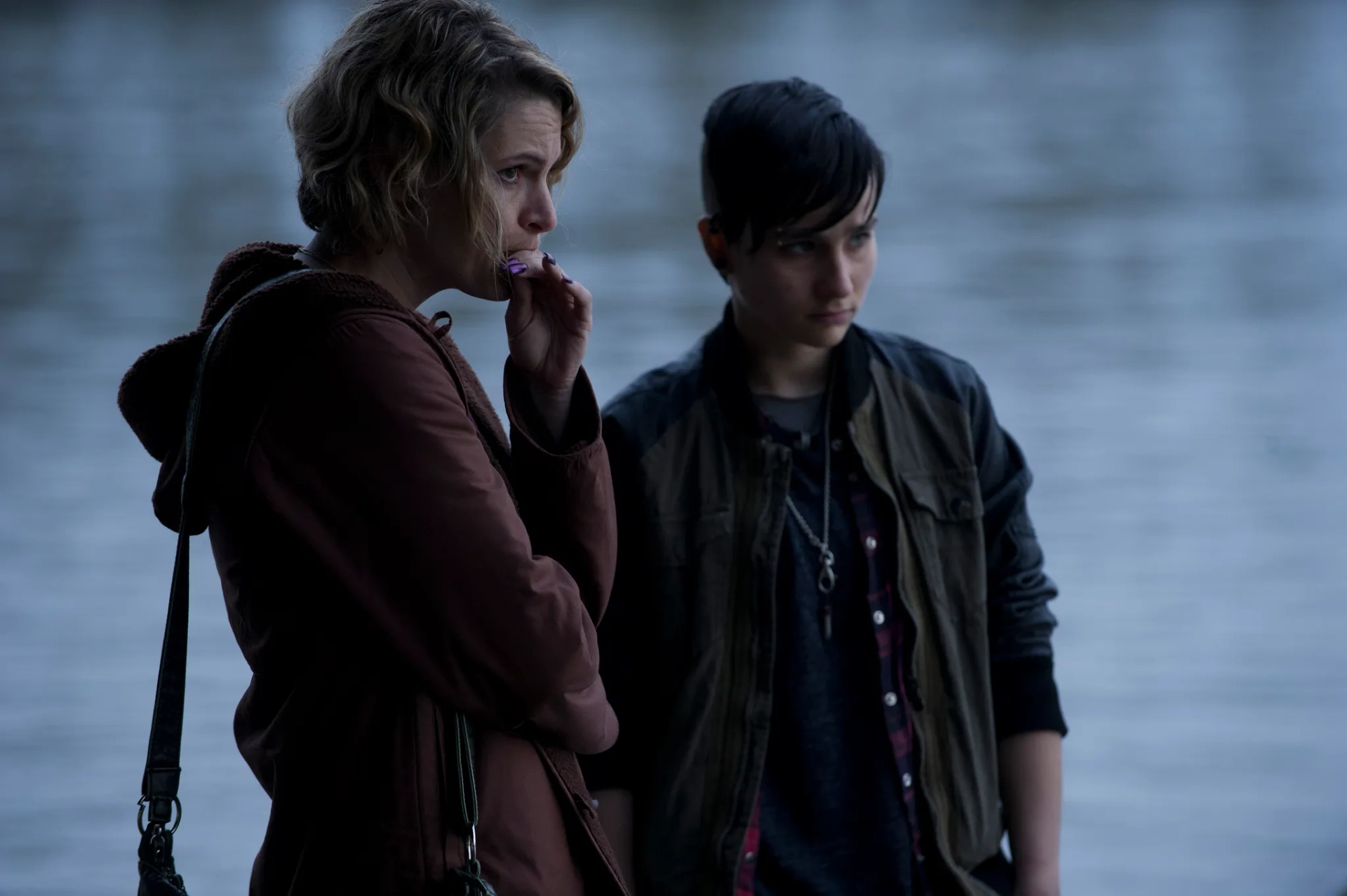 Amy Seimetz and Bex Taylor-Klaus in The Killing (2011)