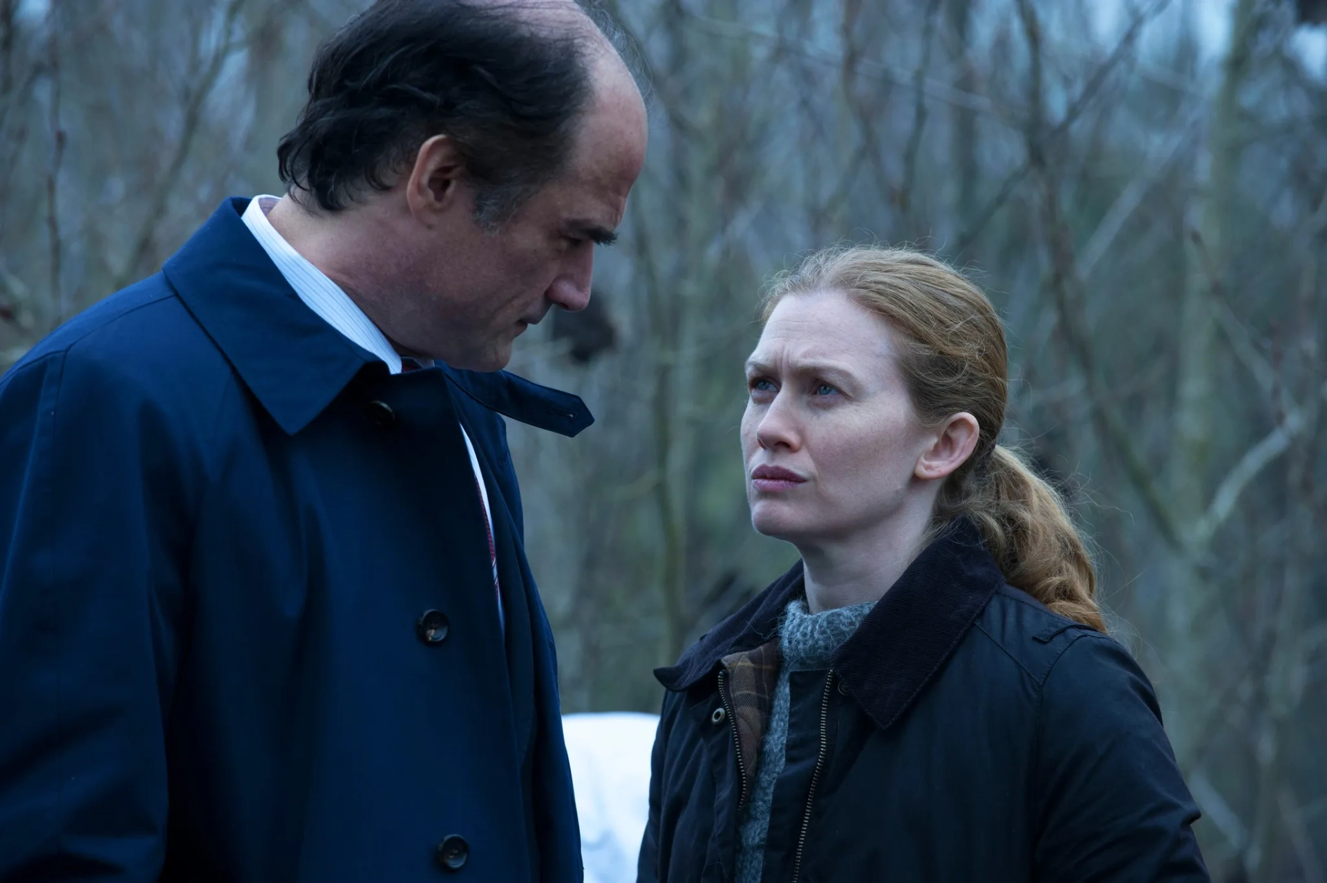 Elias Koteas and Mireille Enos in The Killing (2011)