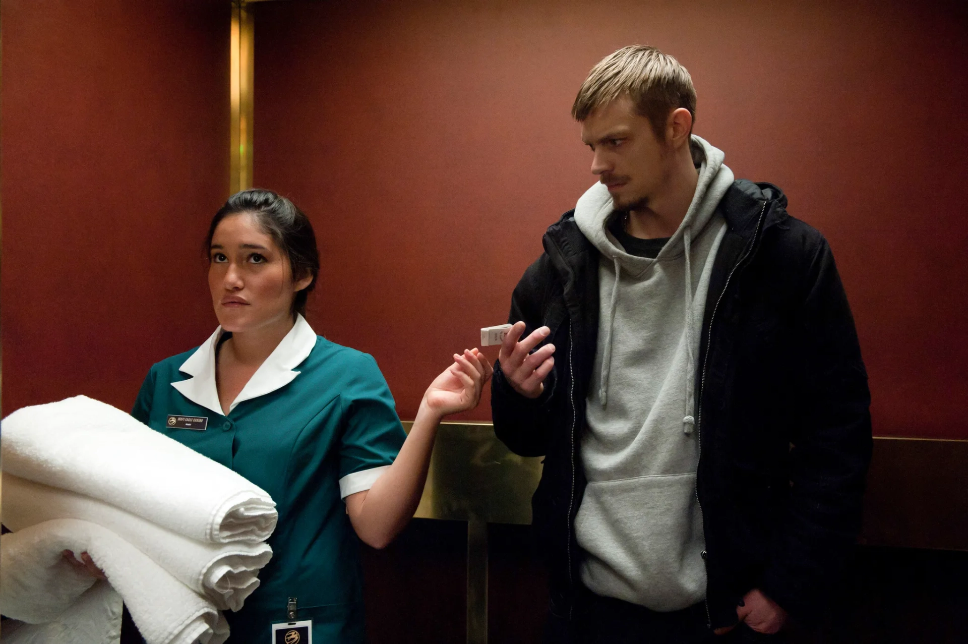 Q'orianka Kilcher and Joel Kinnaman in The Killing (2011)