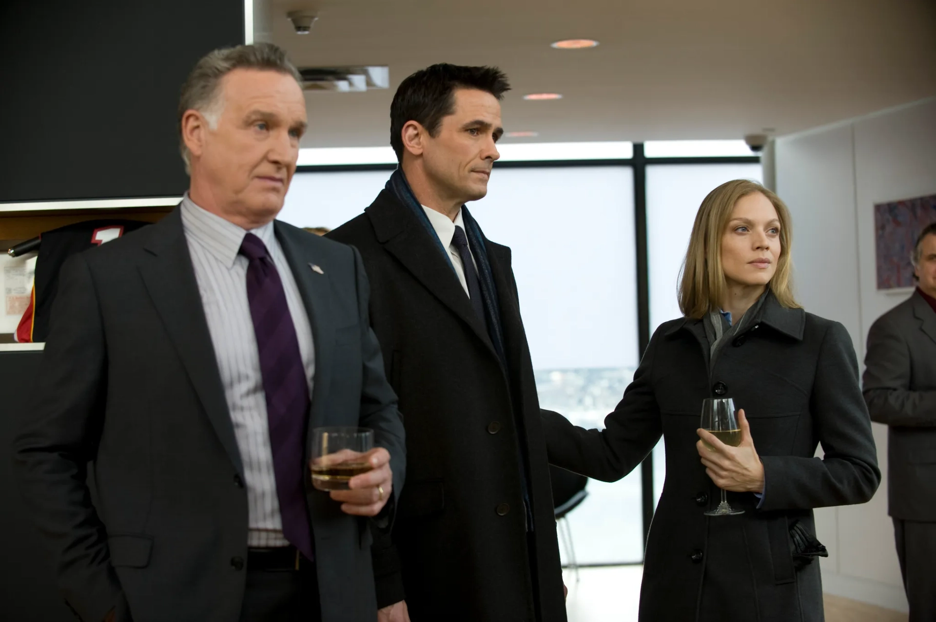 Billy Campbell, Kristin Lehman, and Tom Butler in The Killing (2011)