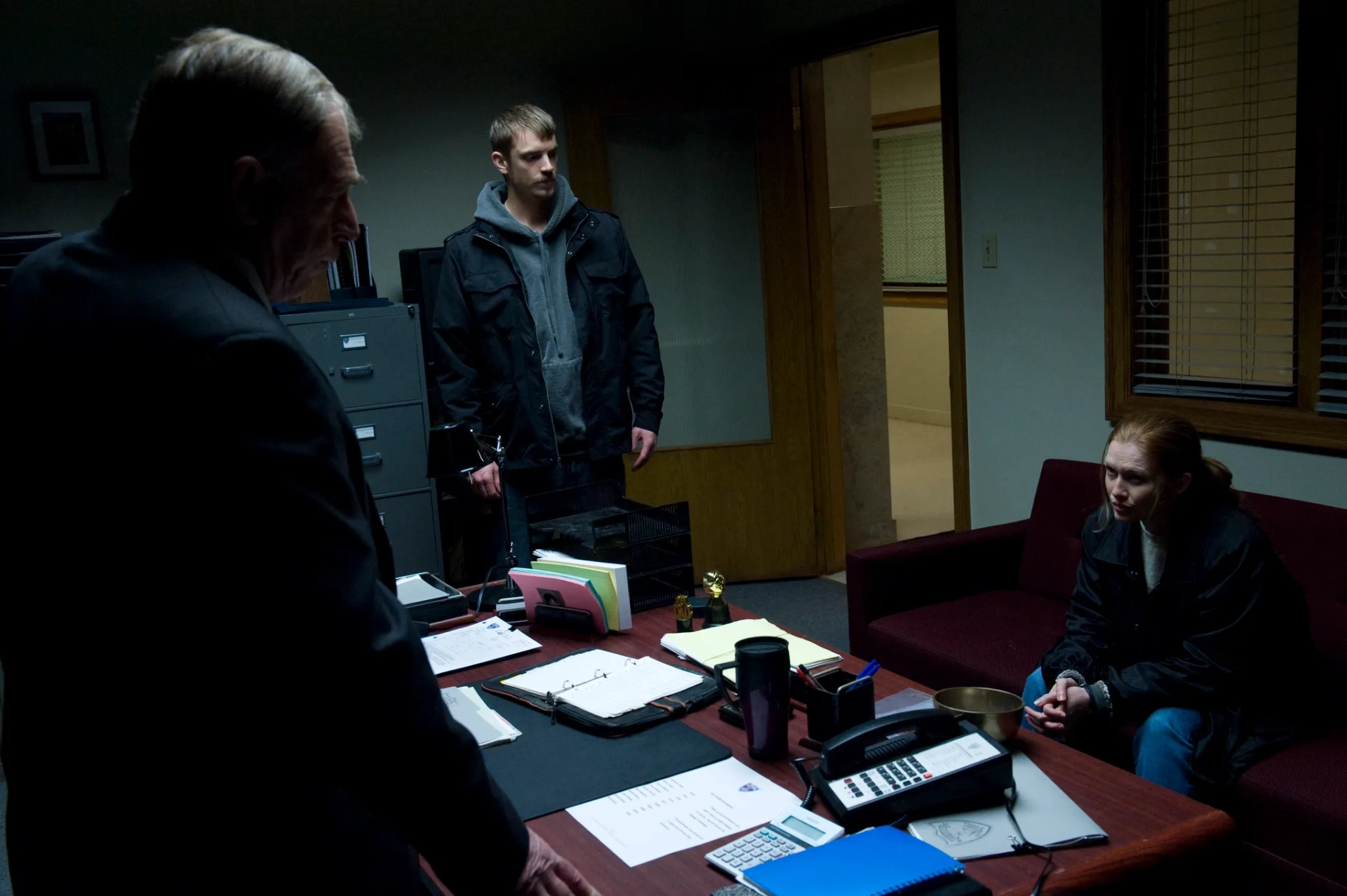 Garry Chalk, Mireille Enos, and Joel Kinnaman in The Killing (2011)