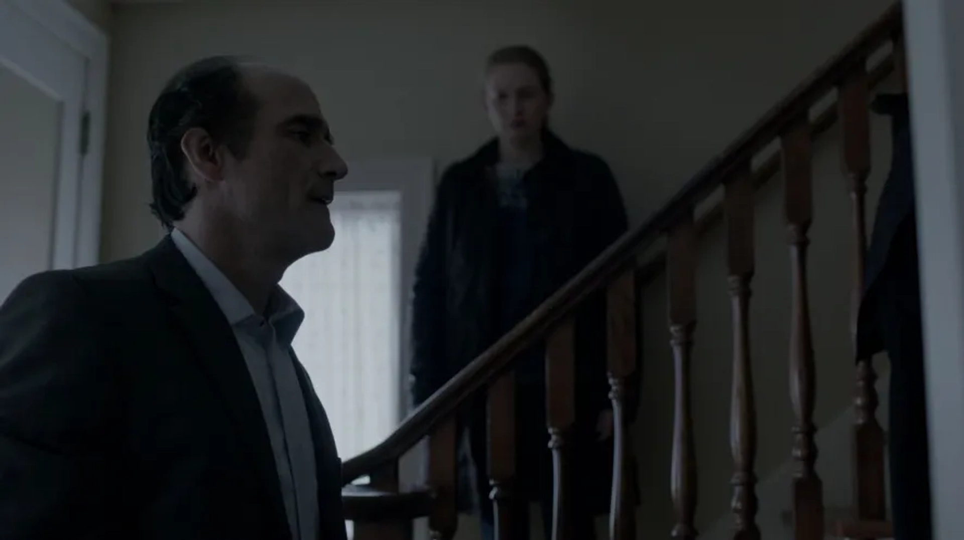 Elias Koteas and Mireille Enos in The Killing (2011)