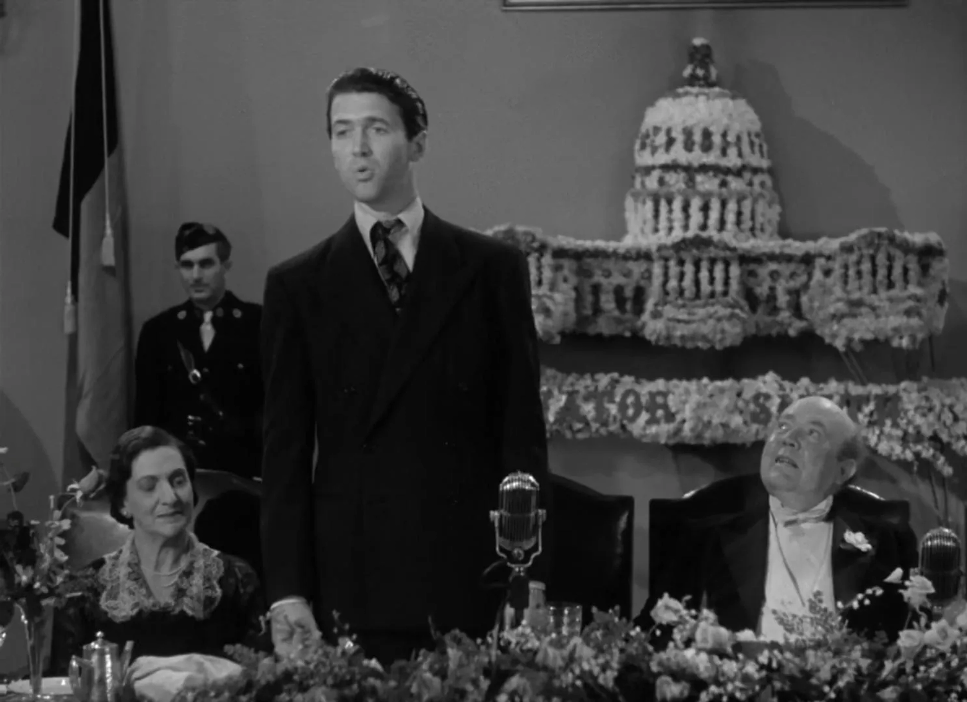 James Stewart, Beulah Bondi, and Guy Kibbee in Mr. Smith Goes to Washington (1939)