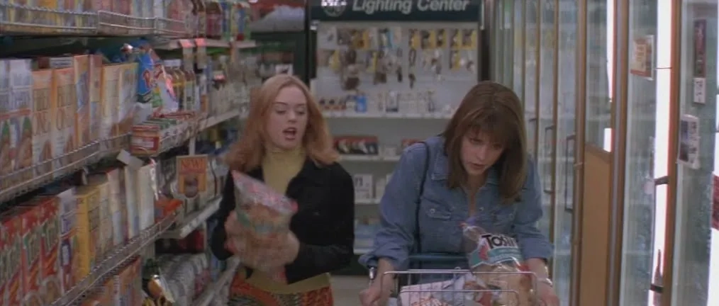 Neve Campbell and Rose McGowan in Scream (1996)