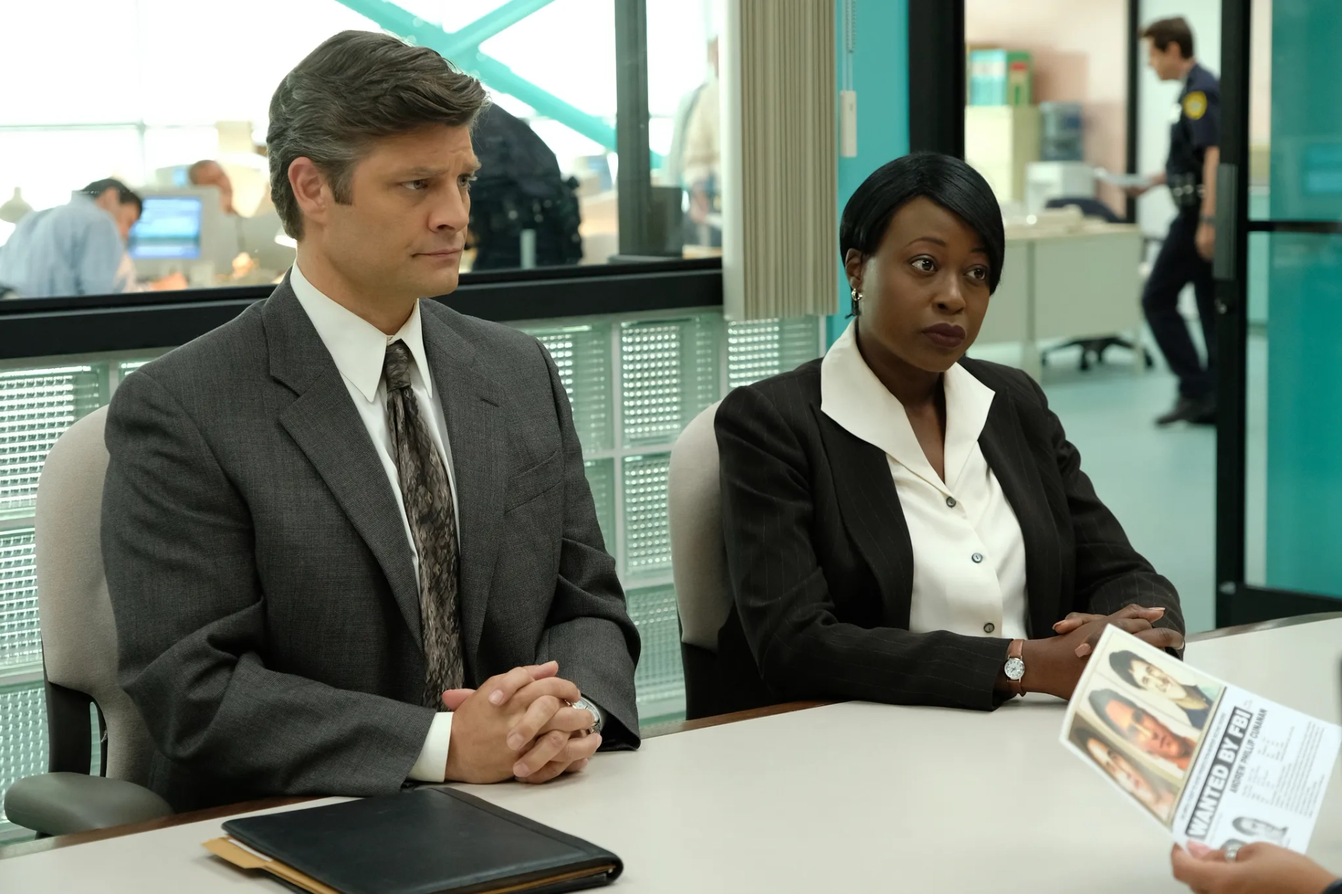 Jay R. Ferguson and Christine Horn in American Crime Story (2016)