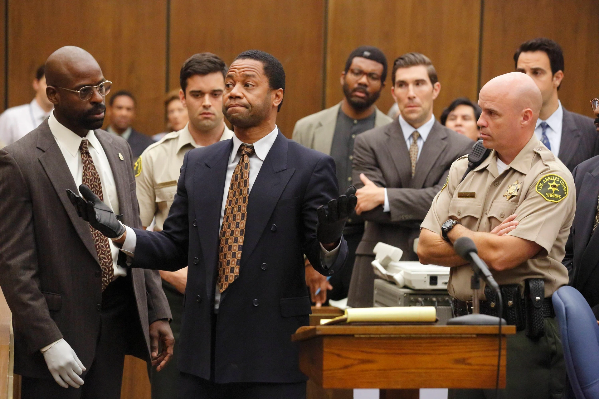 Cuba Gooding Jr., Sterling K. Brown, Chuck Ashworth, and J.B. Bauersfeld in American Crime Story (2016)