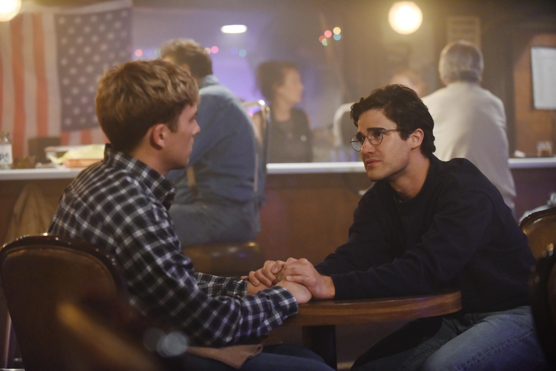 Darren Criss and Cody Fern in American Crime Story (2016)