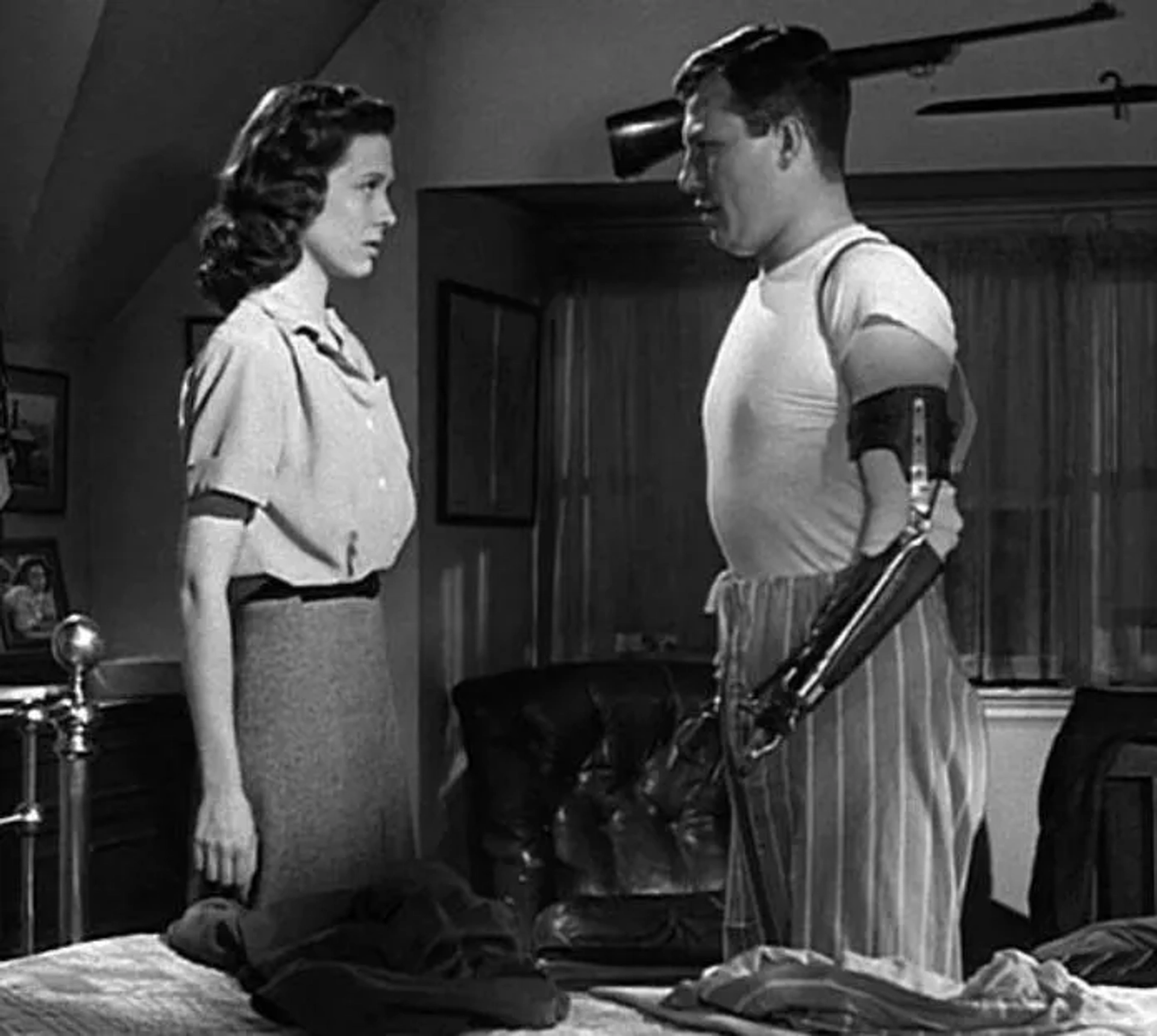 Cathy O'Donnell and Harold Russell in The Best Years of Our Lives (1946)