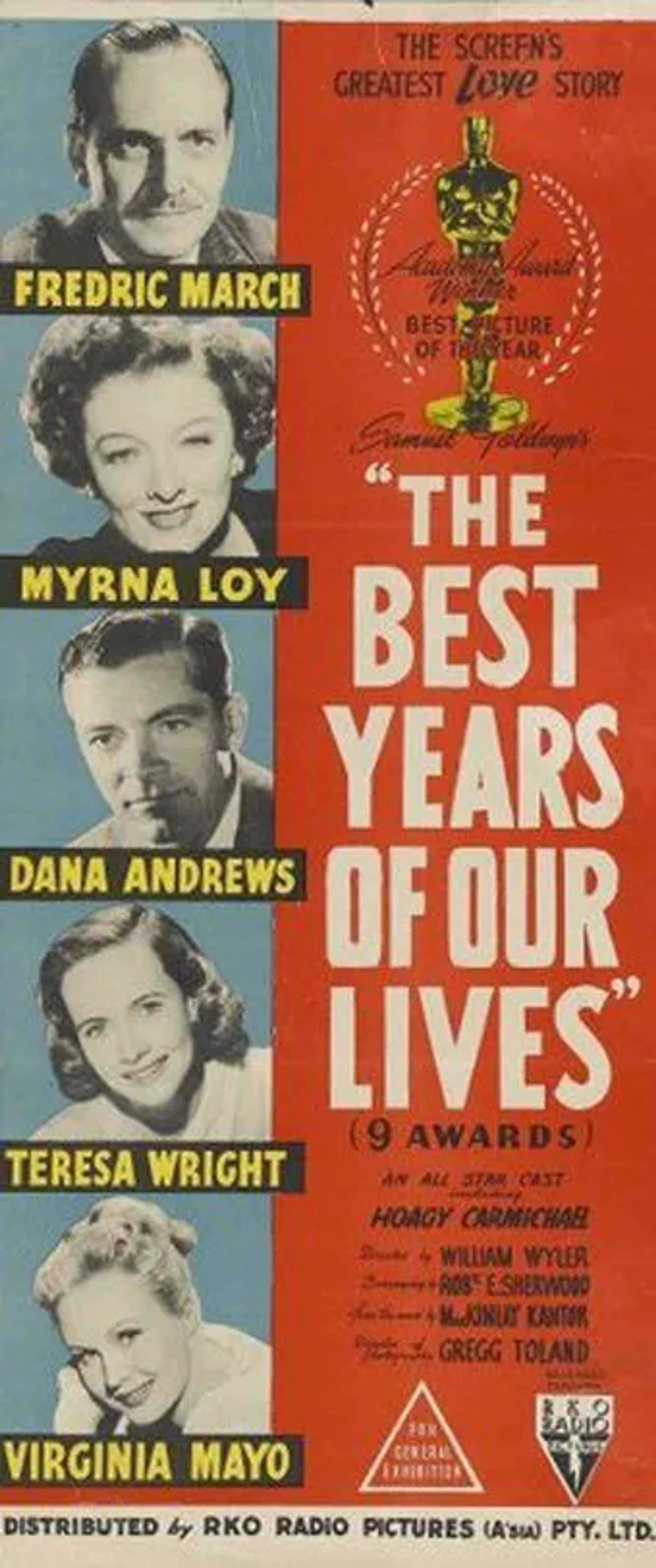 Dana Andrews, Myrna Loy, Fredric March, Virginia Mayo, and Teresa Wright in The Best Years of Our Lives (1946)