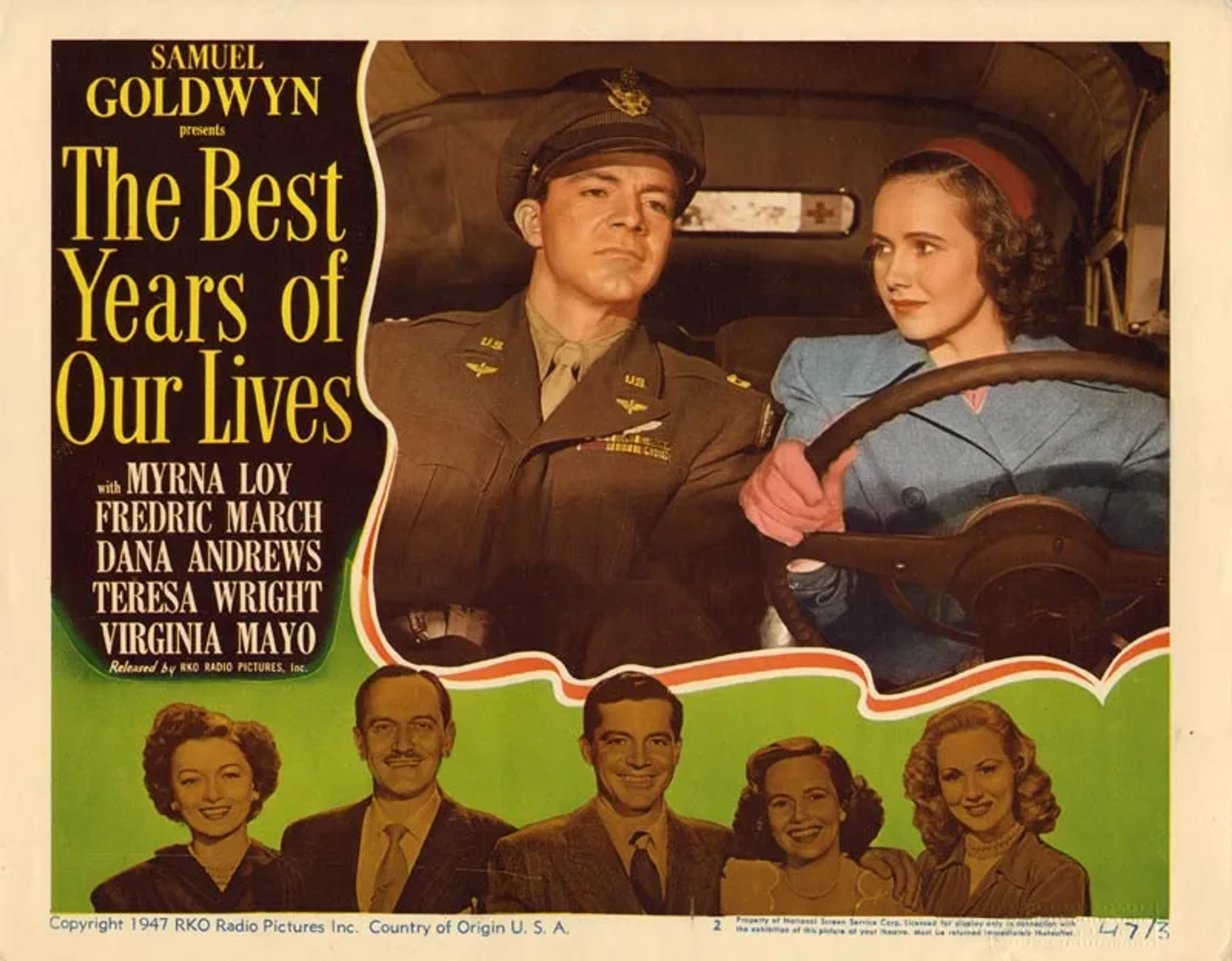 Dana Andrews, Myrna Loy, Fredric March, Virginia Mayo, and Teresa Wright in The Best Years of Our Lives (1946)