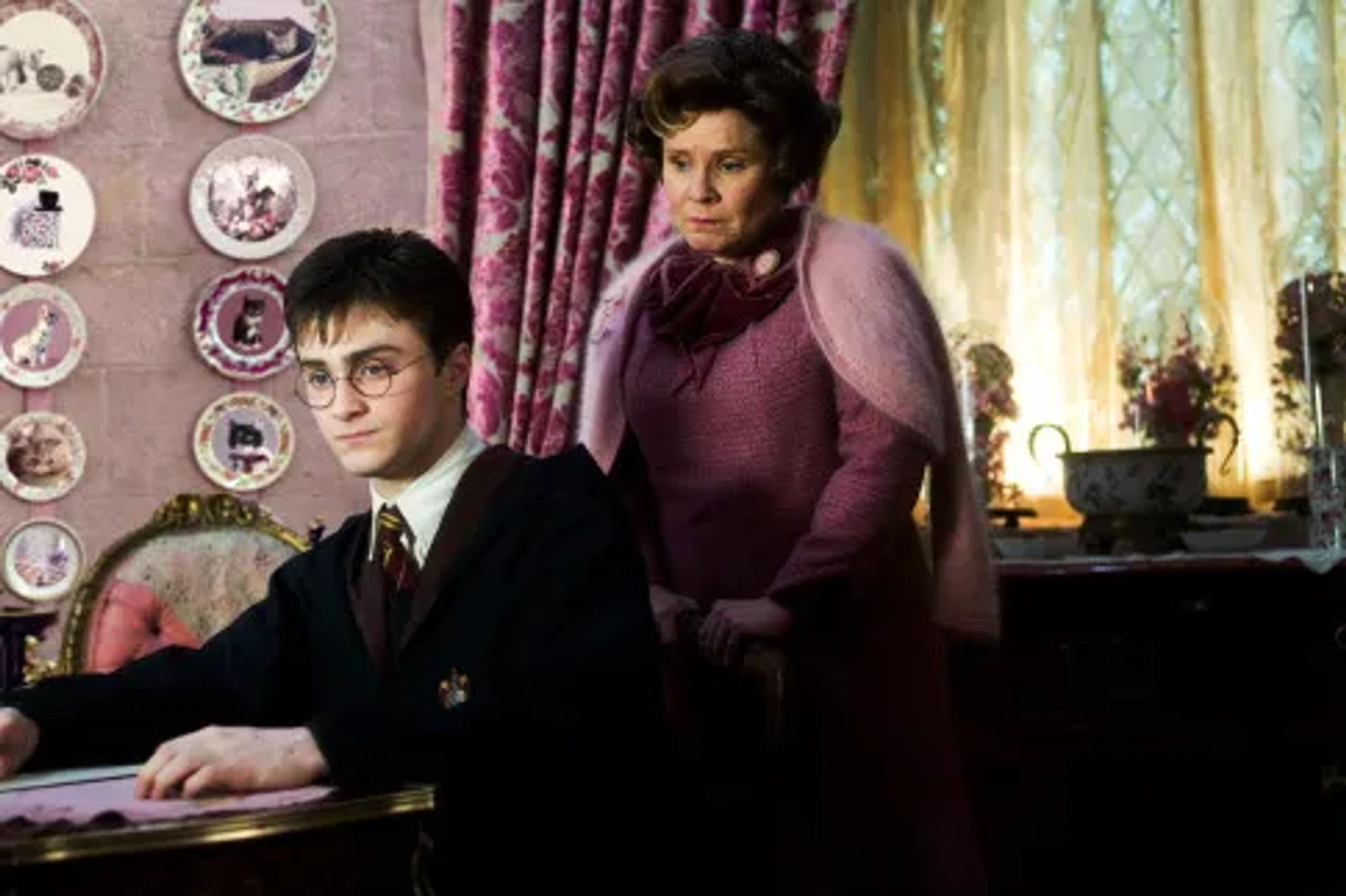 Imelda Staunton and Daniel Radcliffe in Harry Potter and the Order of the Phoenix (2007)