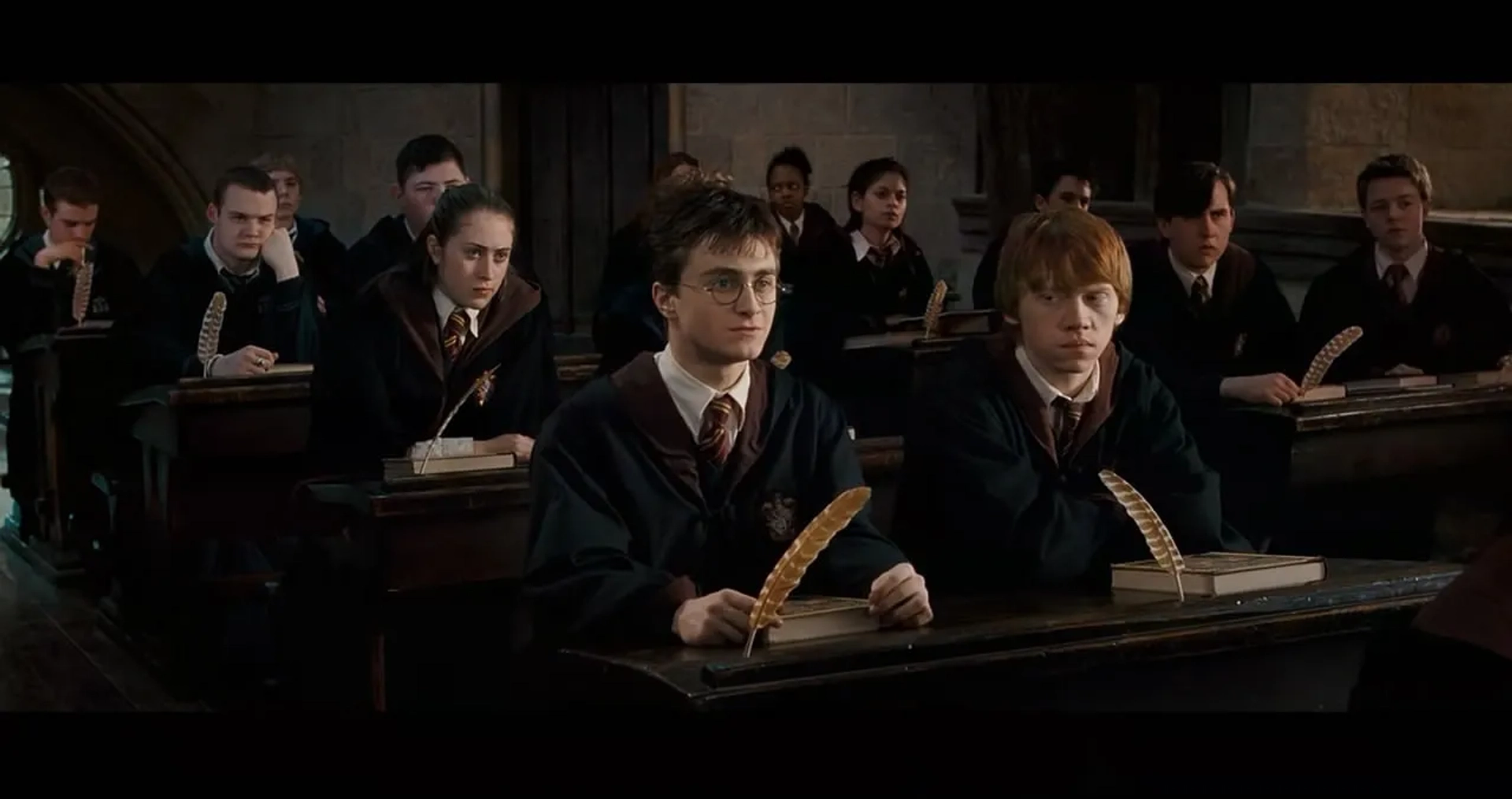 Rupert Grint, Matthew Lewis, and Daniel Radcliffe in Harry Potter and the Order of the Phoenix (2007)