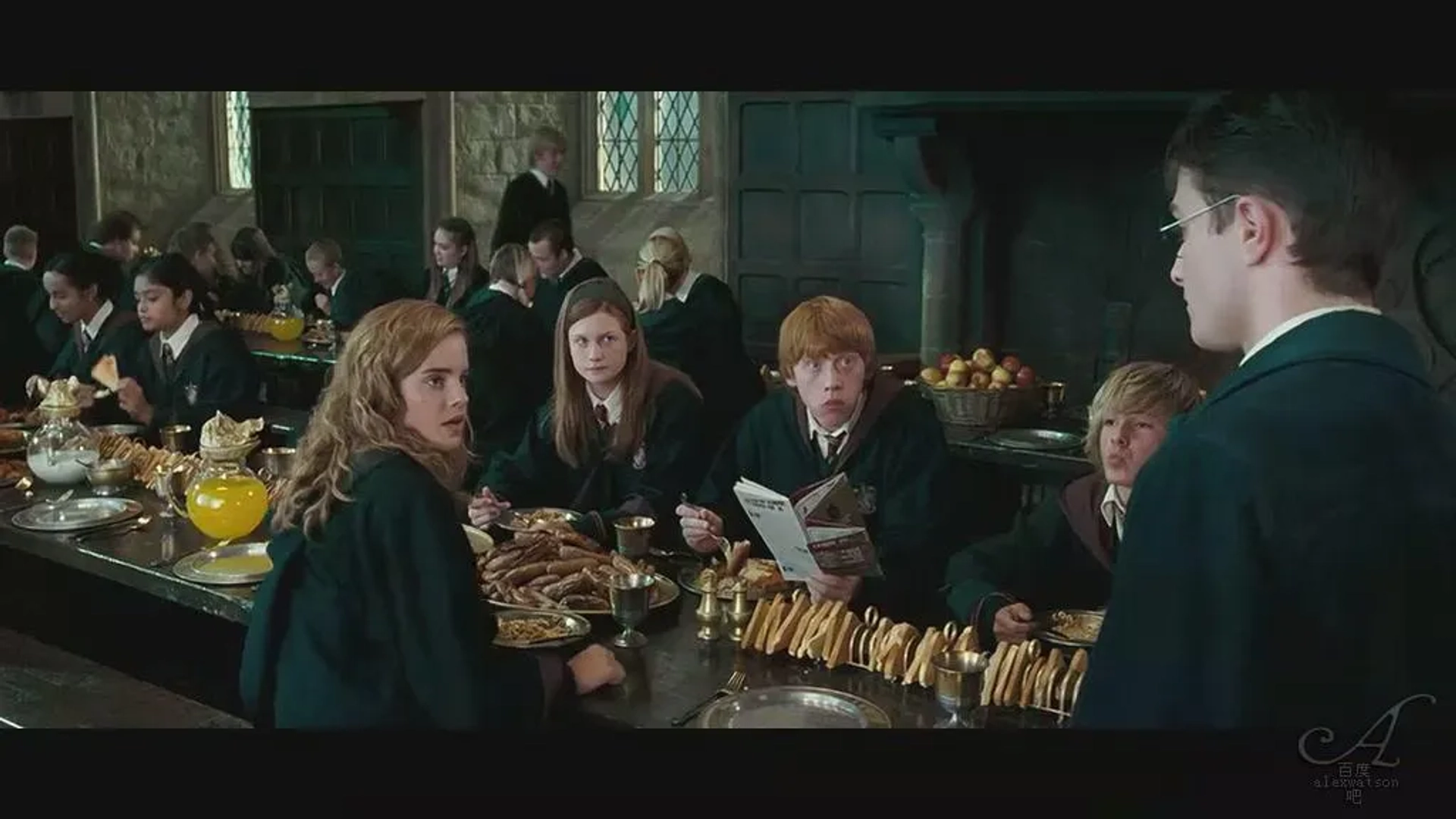 Rupert Grint, Daniel Radcliffe, Emma Watson, and Bonnie Wright in Harry Potter and the Order of the Phoenix (2007)