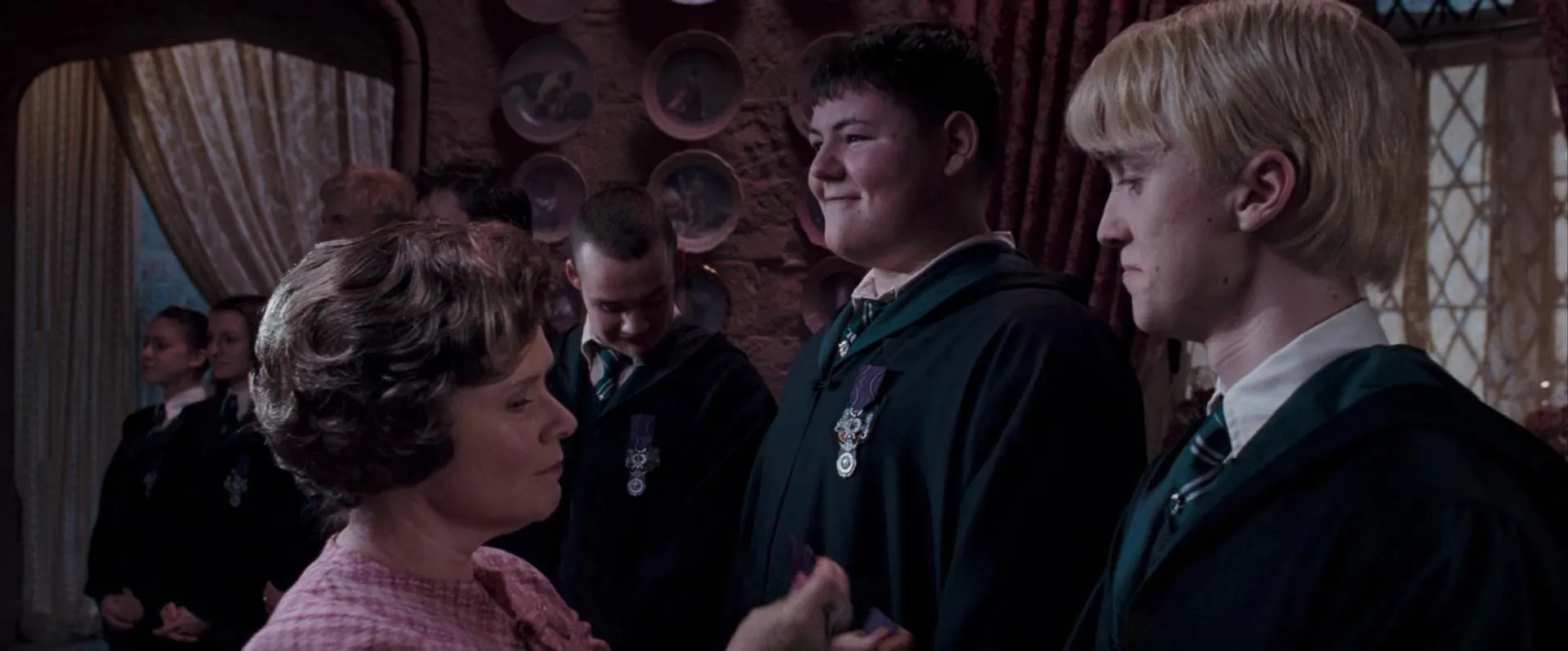 Imelda Staunton, Tom Felton, and Jamie Waylett in Harry Potter and the Order of the Phoenix (2007)