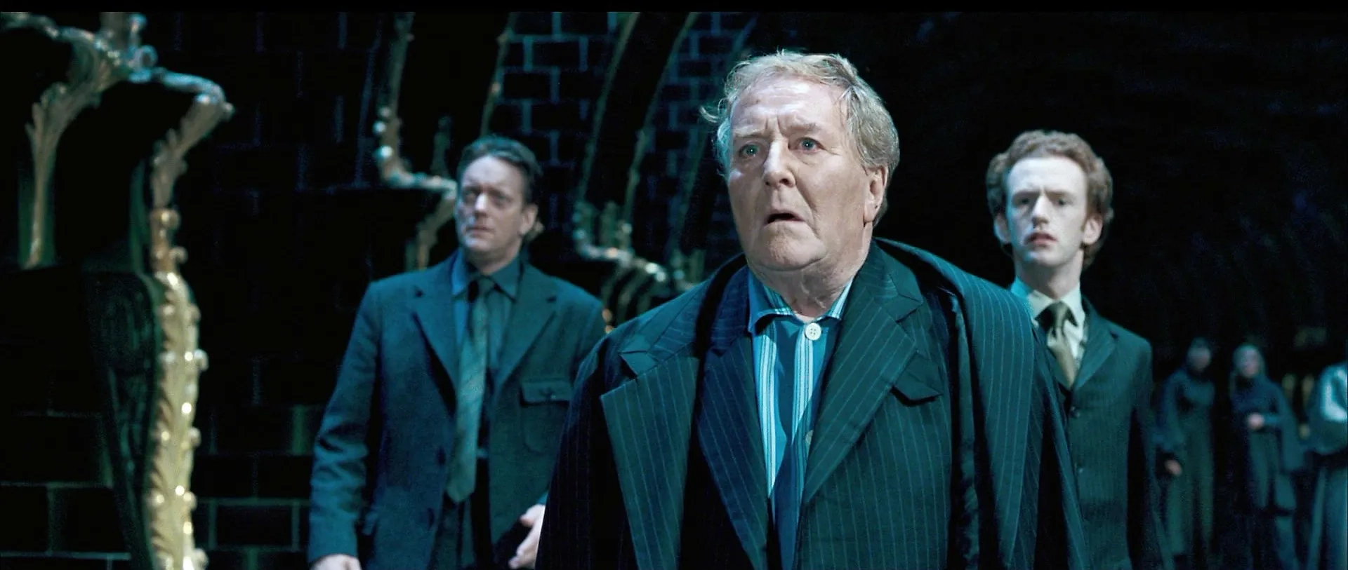 Robert Hardy, Richard Leaf, and Chris Rankin in Harry Potter and the Order of the Phoenix (2007)